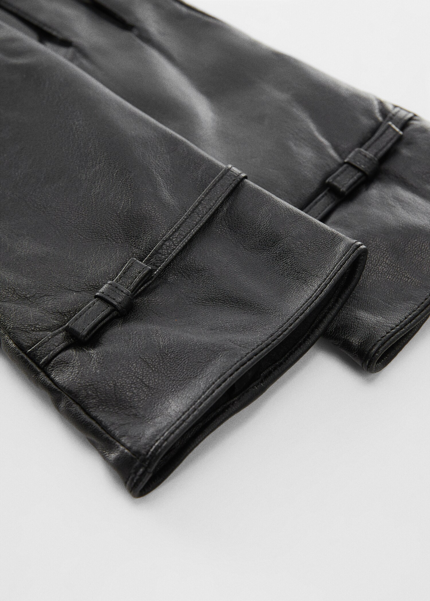 Bow leather gloves - Medium plane