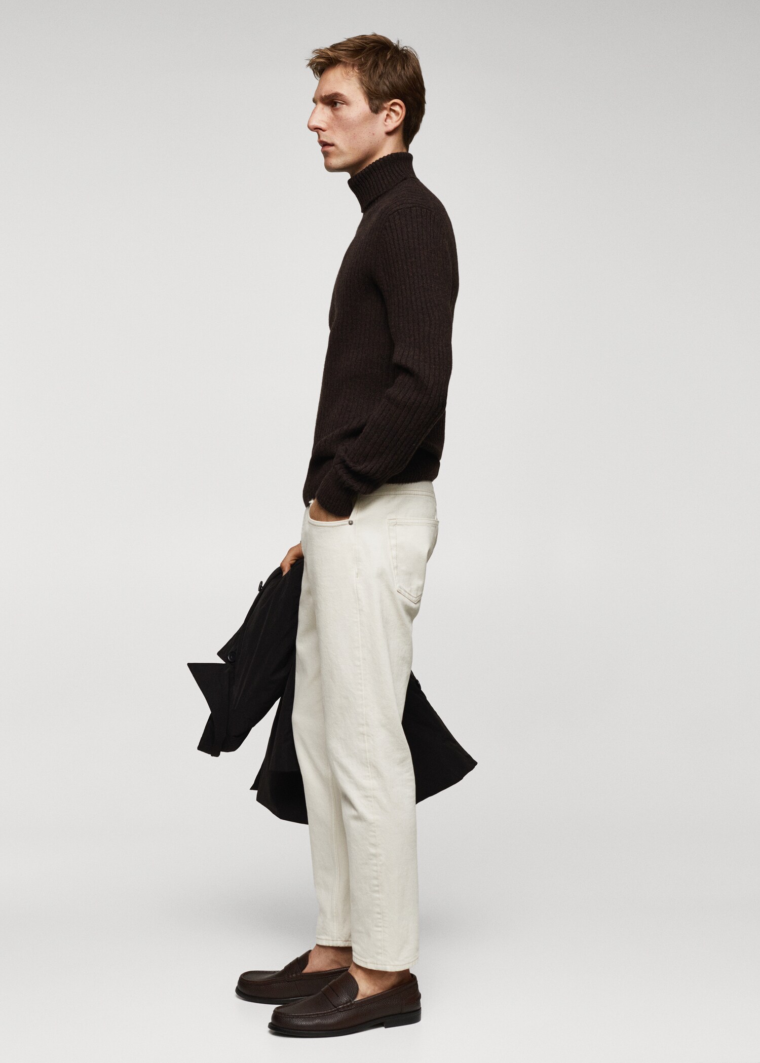 Wool sweater with ribbed turtleneck - Details of the article 2