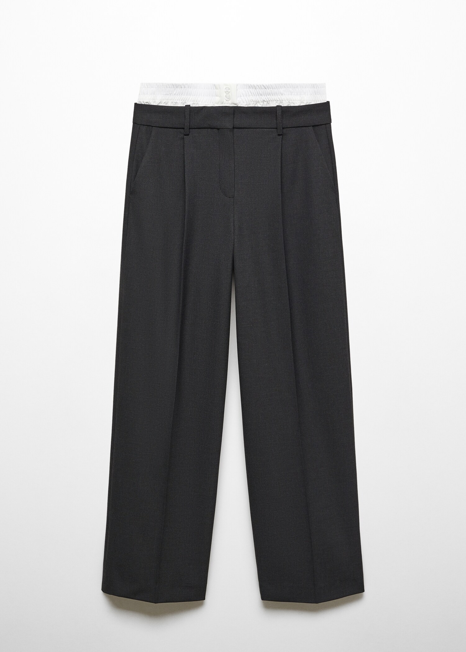 Rechte broek met dubbele taille - Artikel zonder model
