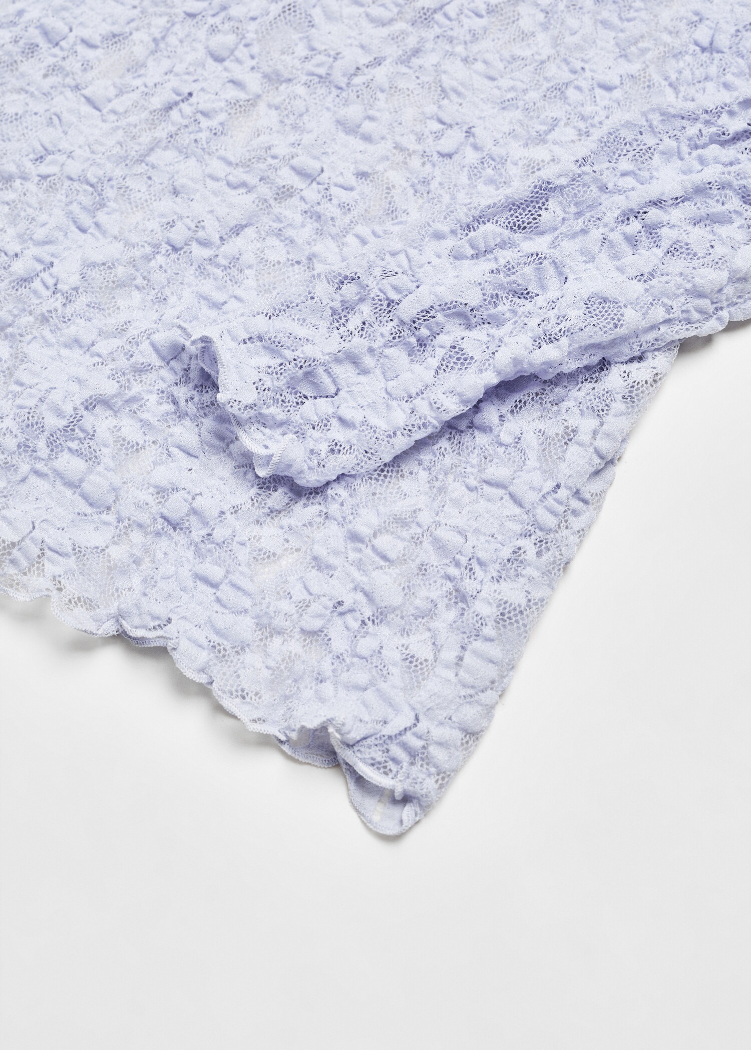 Lace t-shirt with perkins neck - Details of the article 8