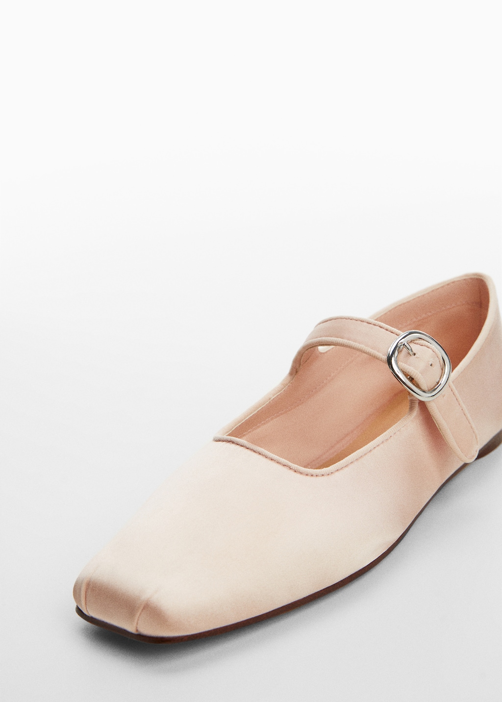 Satin ballet flats with buckle Women MANGO OUTLET United Kingdom