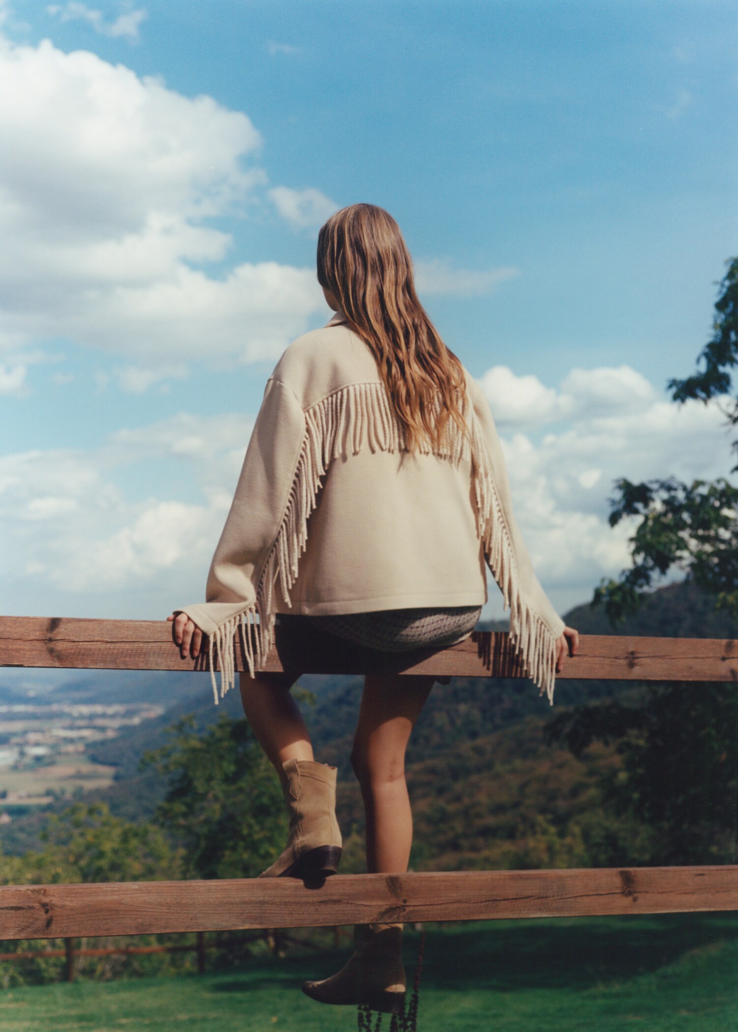 Fringed wool-blend  jacket - Details of the article 5