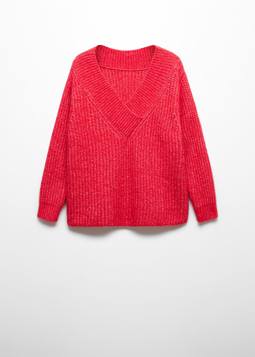 Chunky-knit V-neck sweater - Women | MANGO OUTLET USA