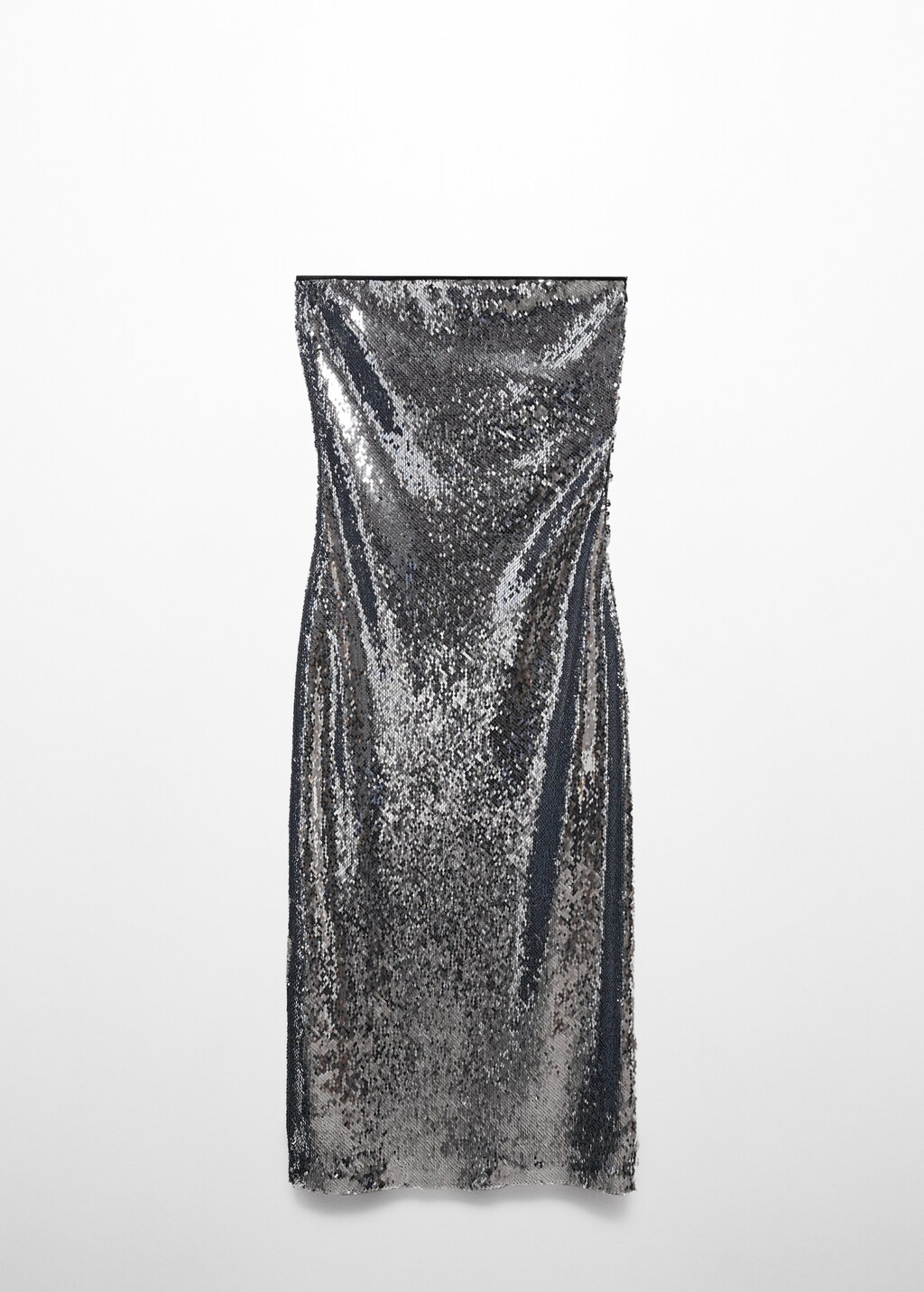 Strapless sequined dress Women MANGO OUTLET USA