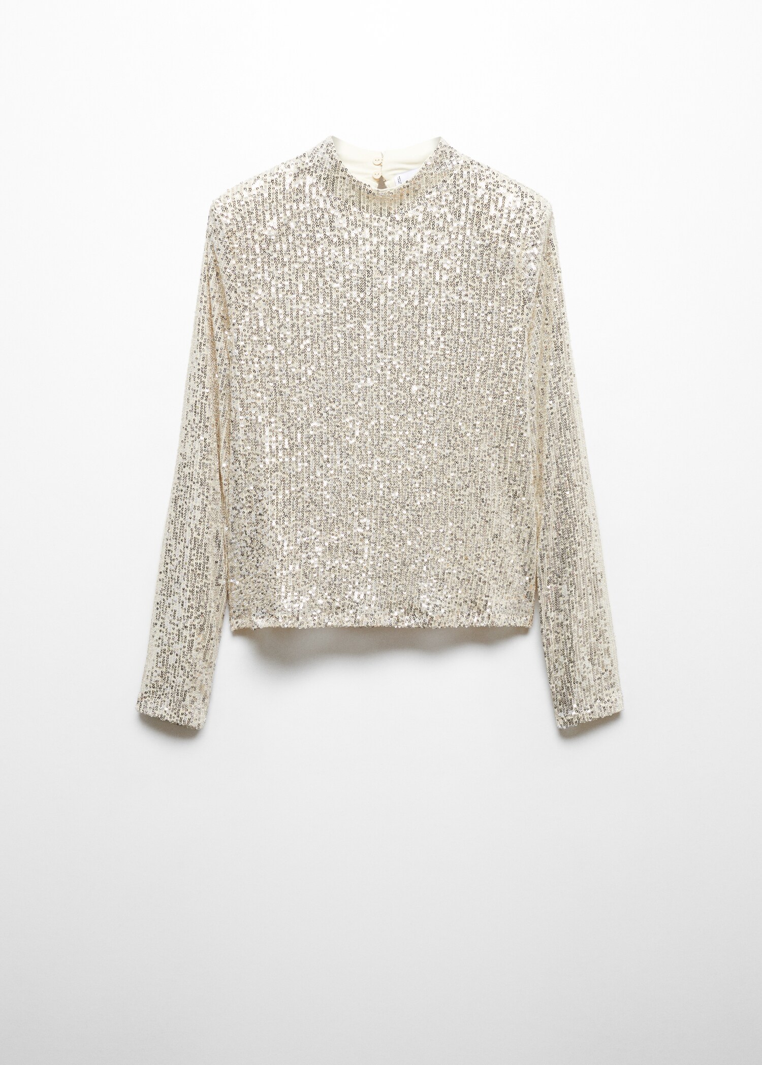 Sequined turtleneck t-shirt - Article without model
