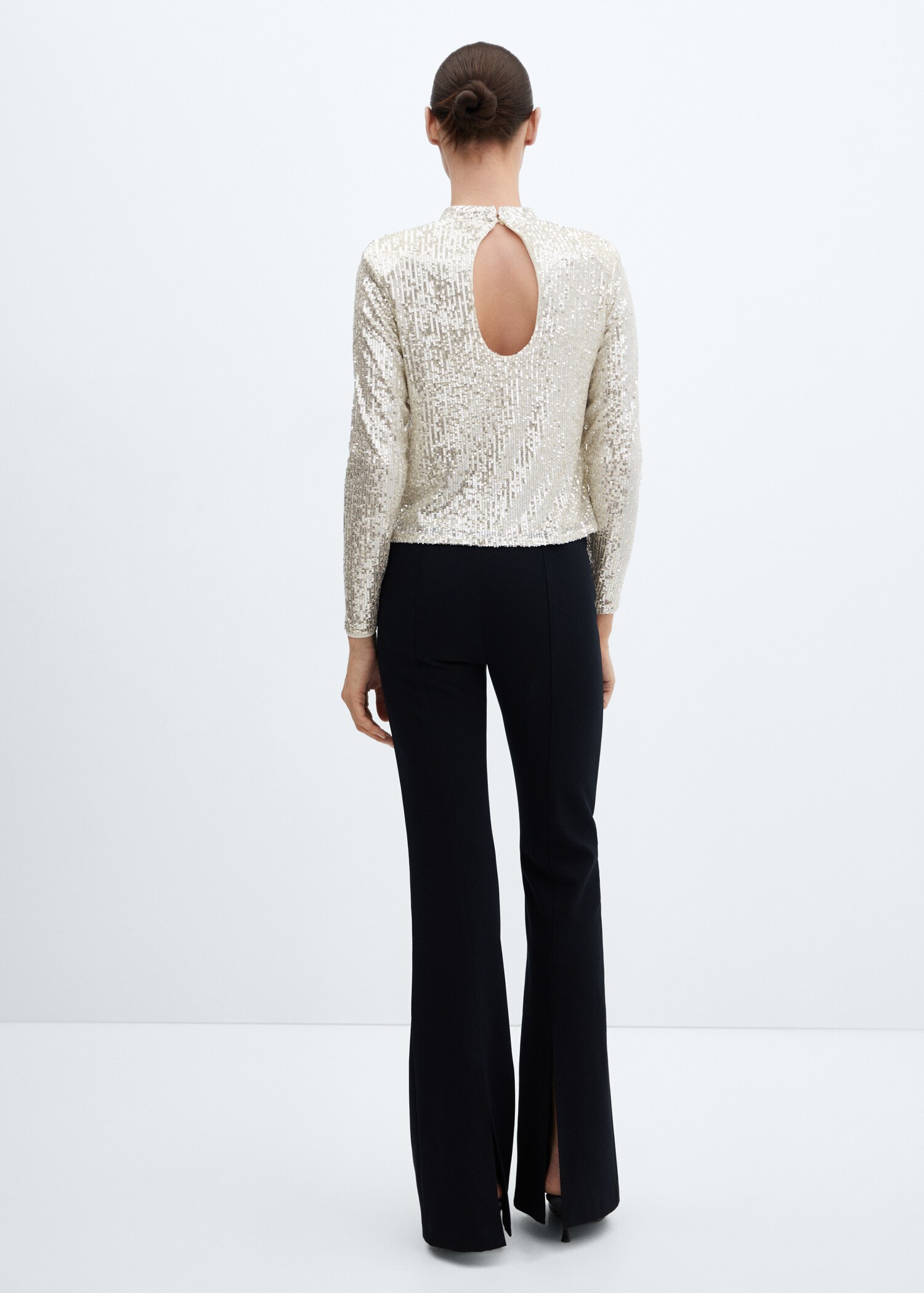 Sequined turtleneck t-shirt - Reverse of the article