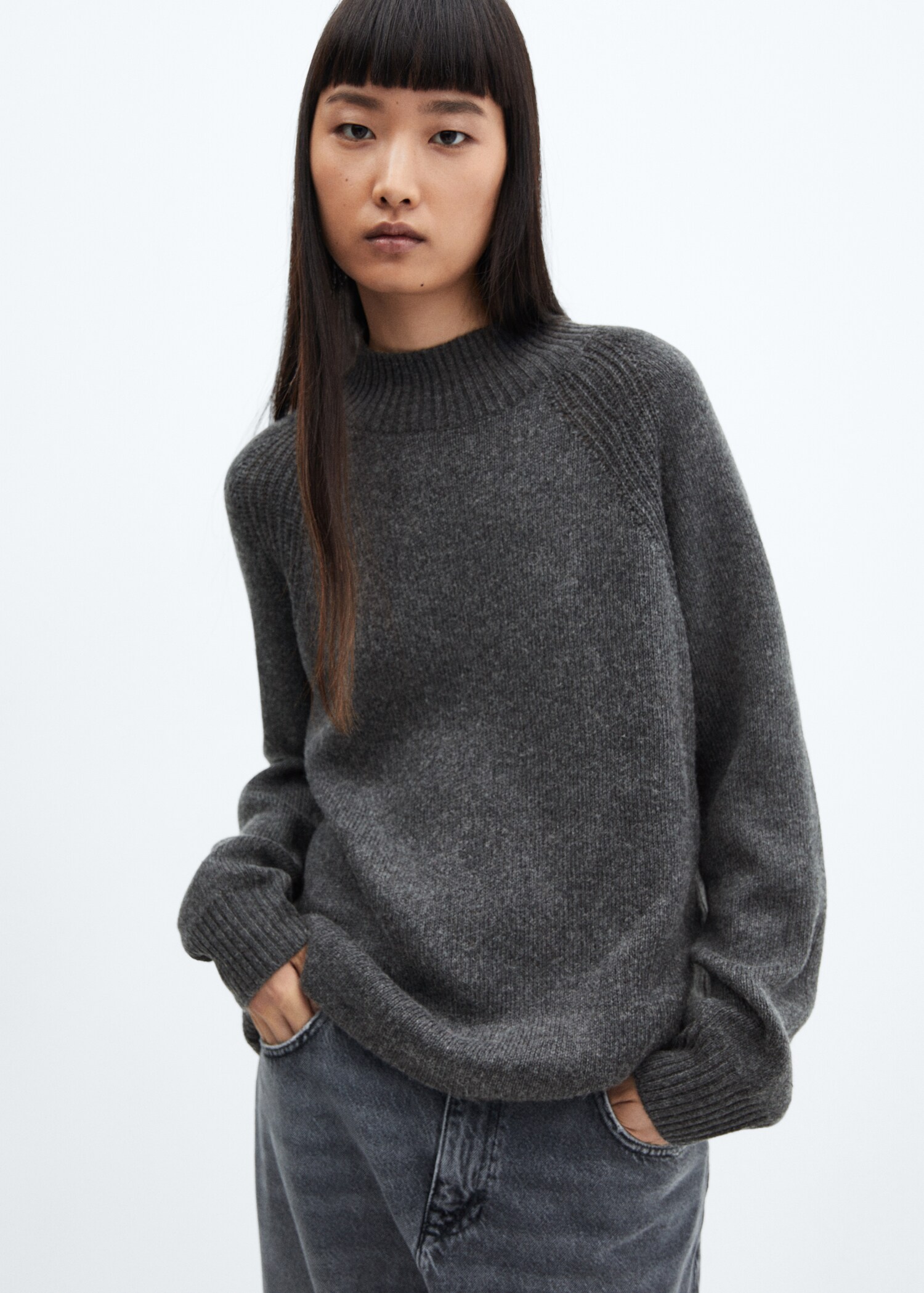 Oversized perkins-neck sweater - Medium plane
