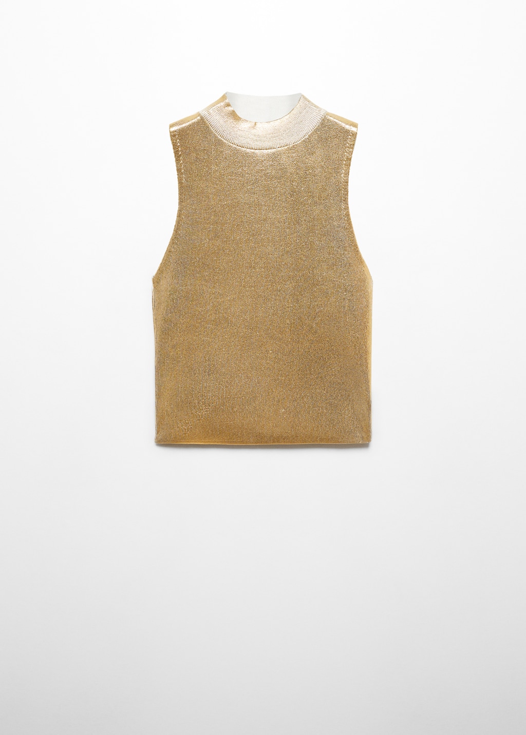 Top maglia metallizzata