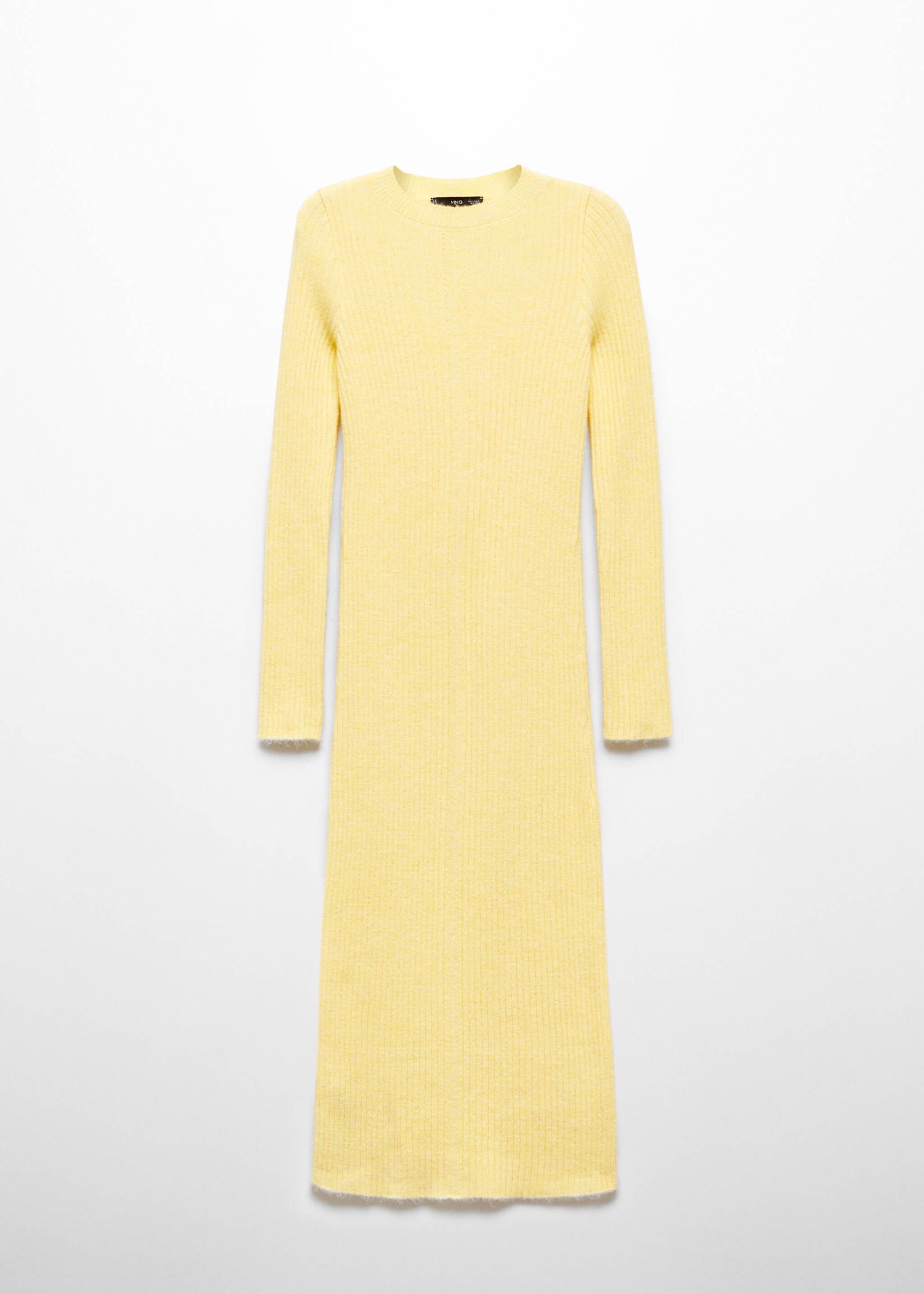 Knit midi dress - Article without model, Yellow. Ref: 57029122-00.