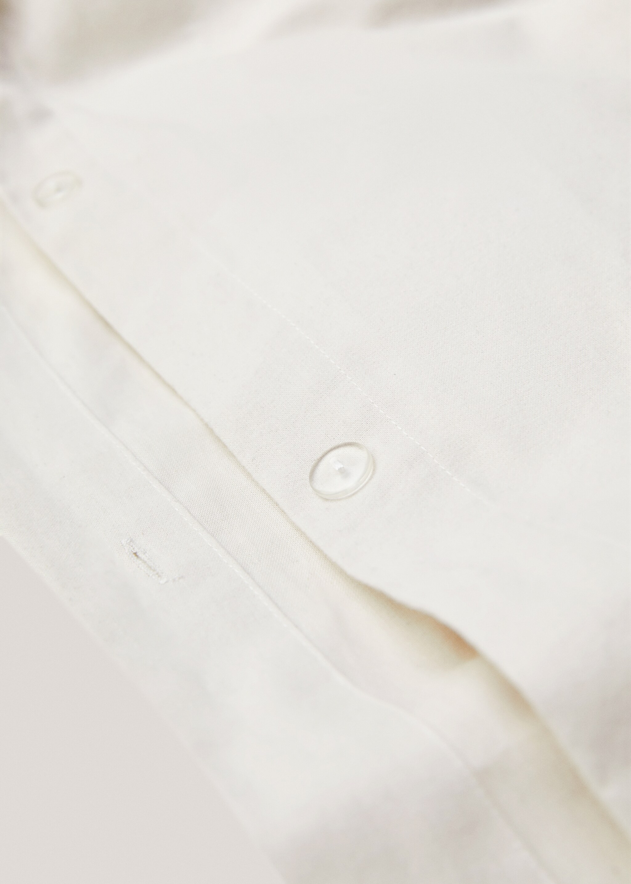 Plain flannel duvet cover Superking bed - Details of the article 1, Beige. Ref: 57029221-00.