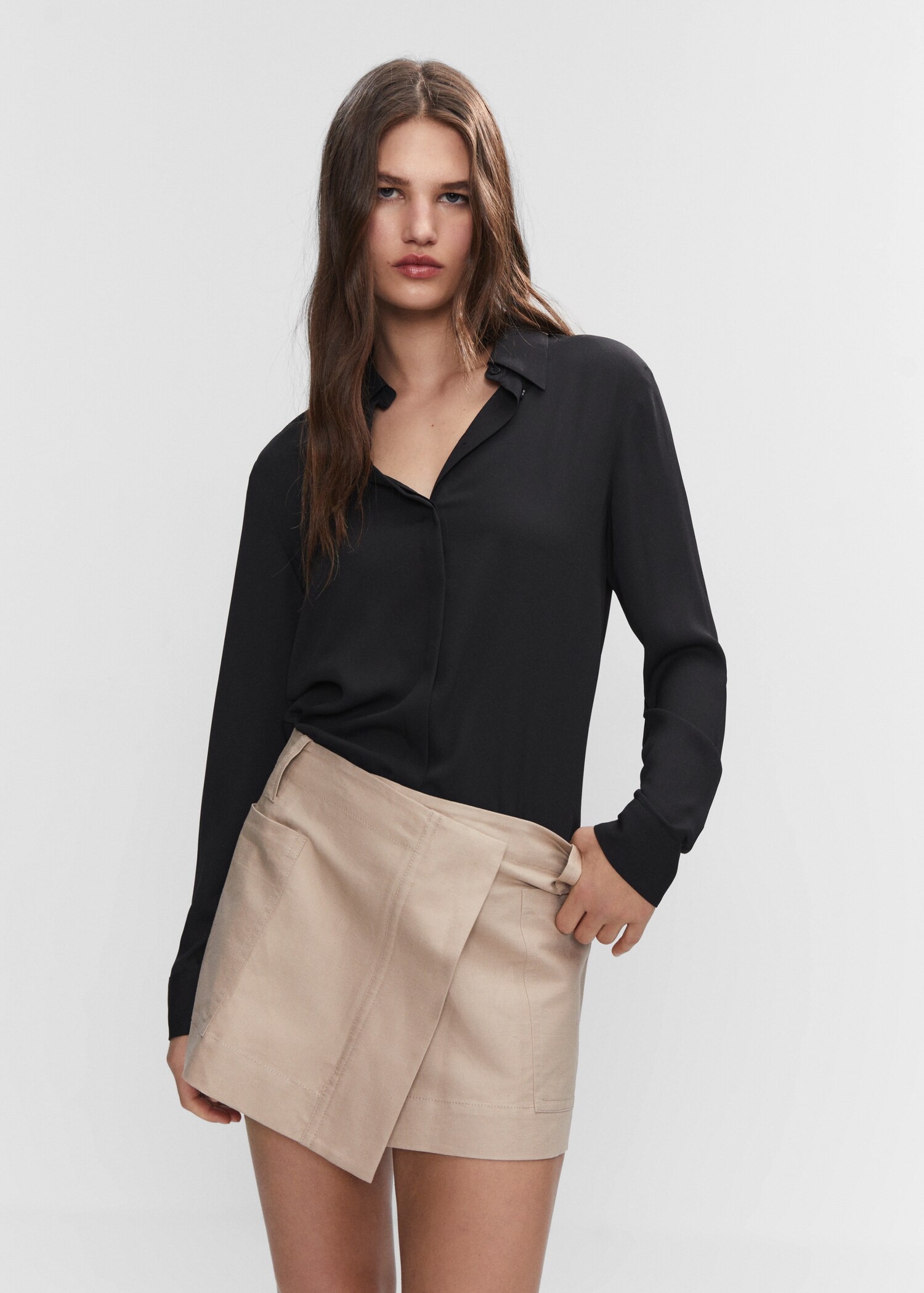 Camisa fluida regular - Plano medio