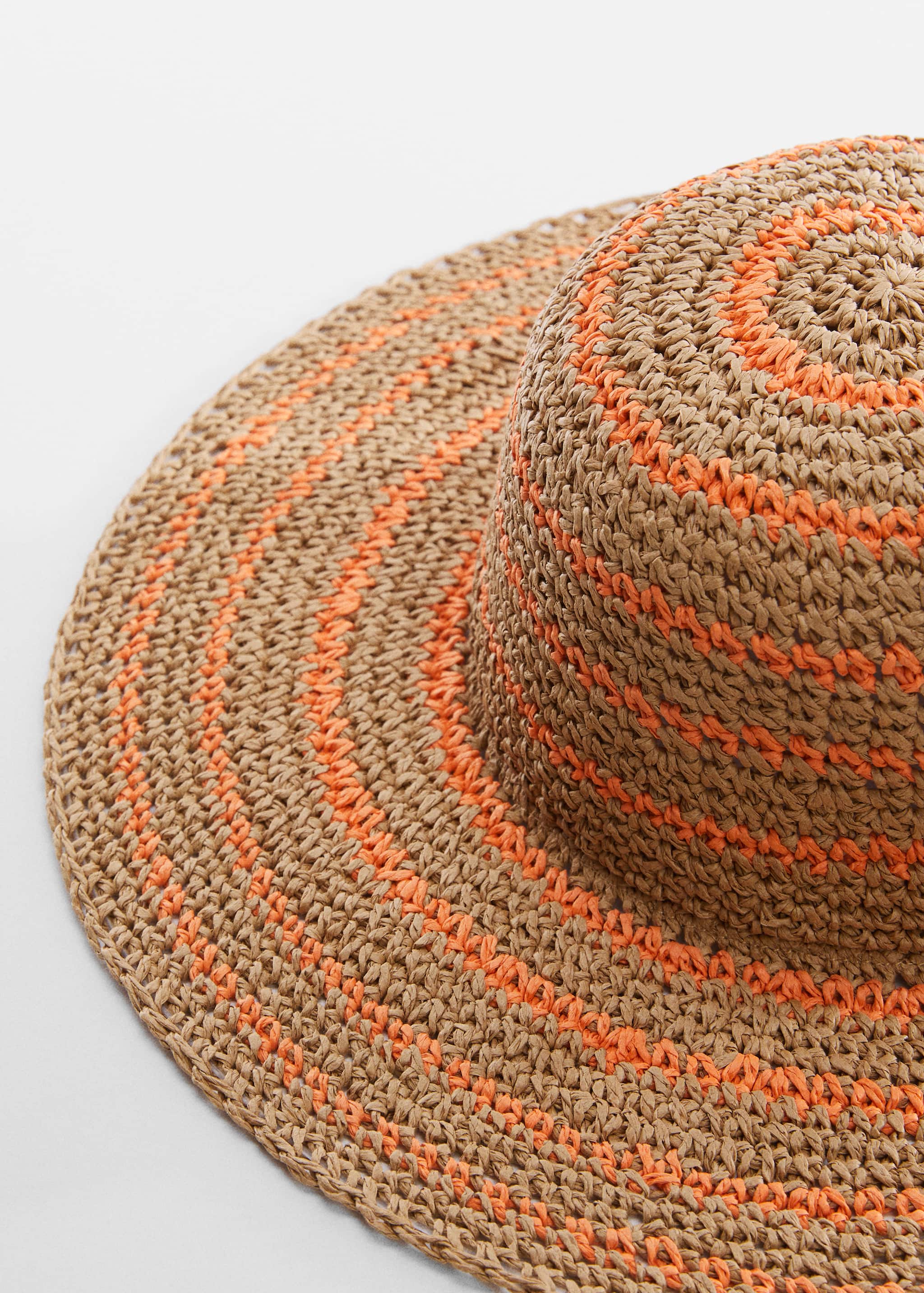 Two-tone natural fibre hat - Medium plane