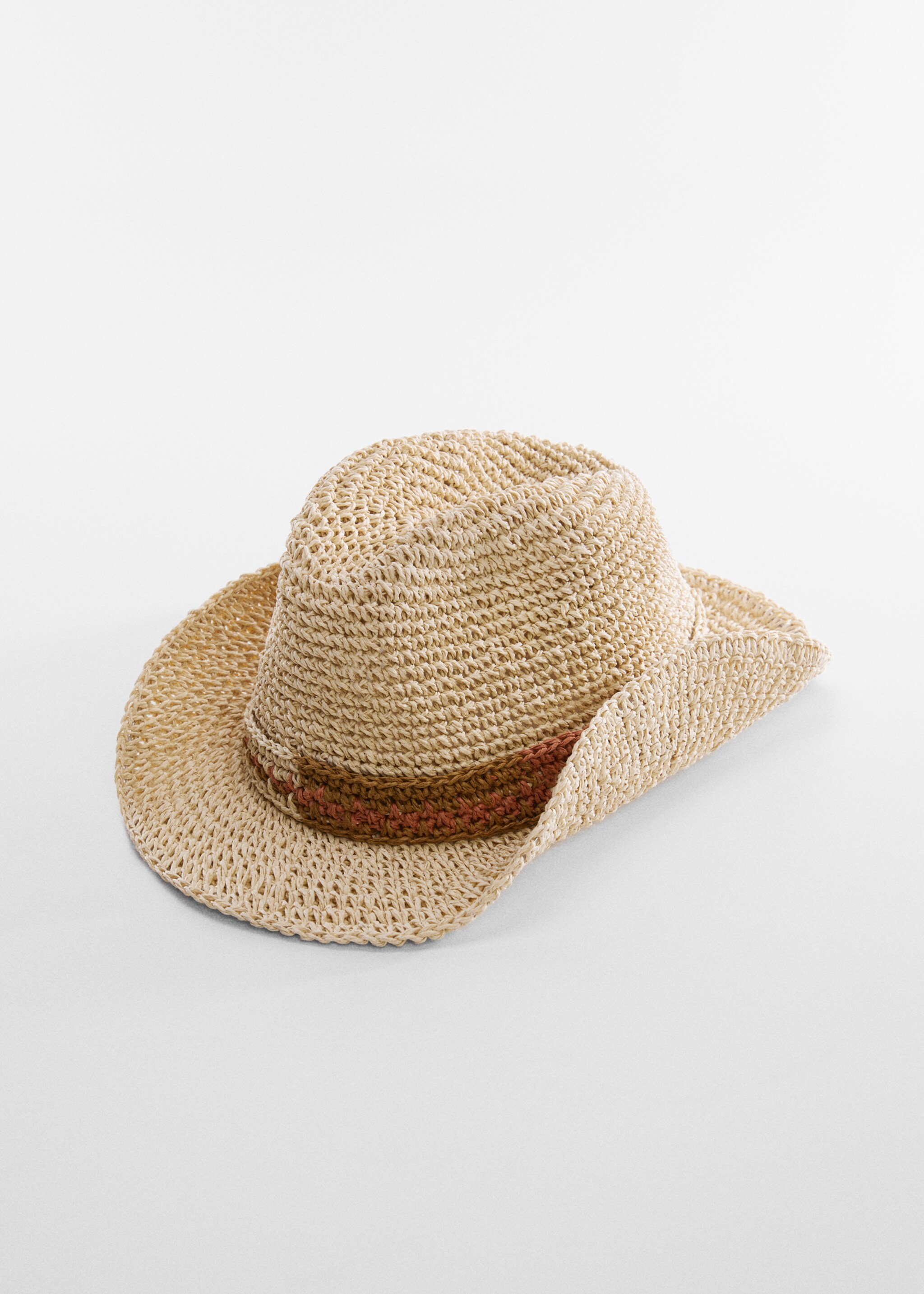 Hatt i naturmaterial - Bild av mittparti, Beige. Ref: 57030003-00.