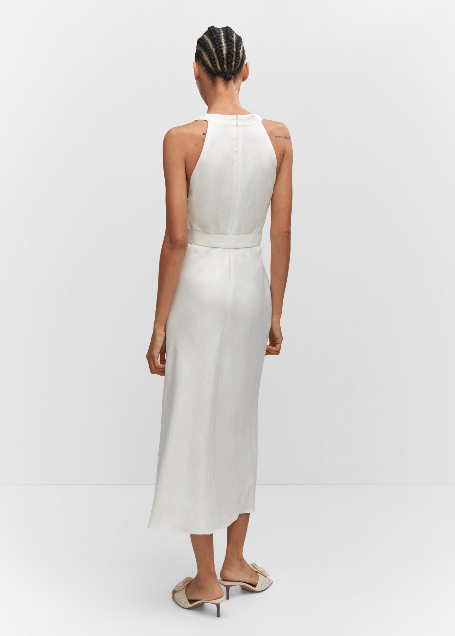 Robe lin ceinture - Verso de l’article