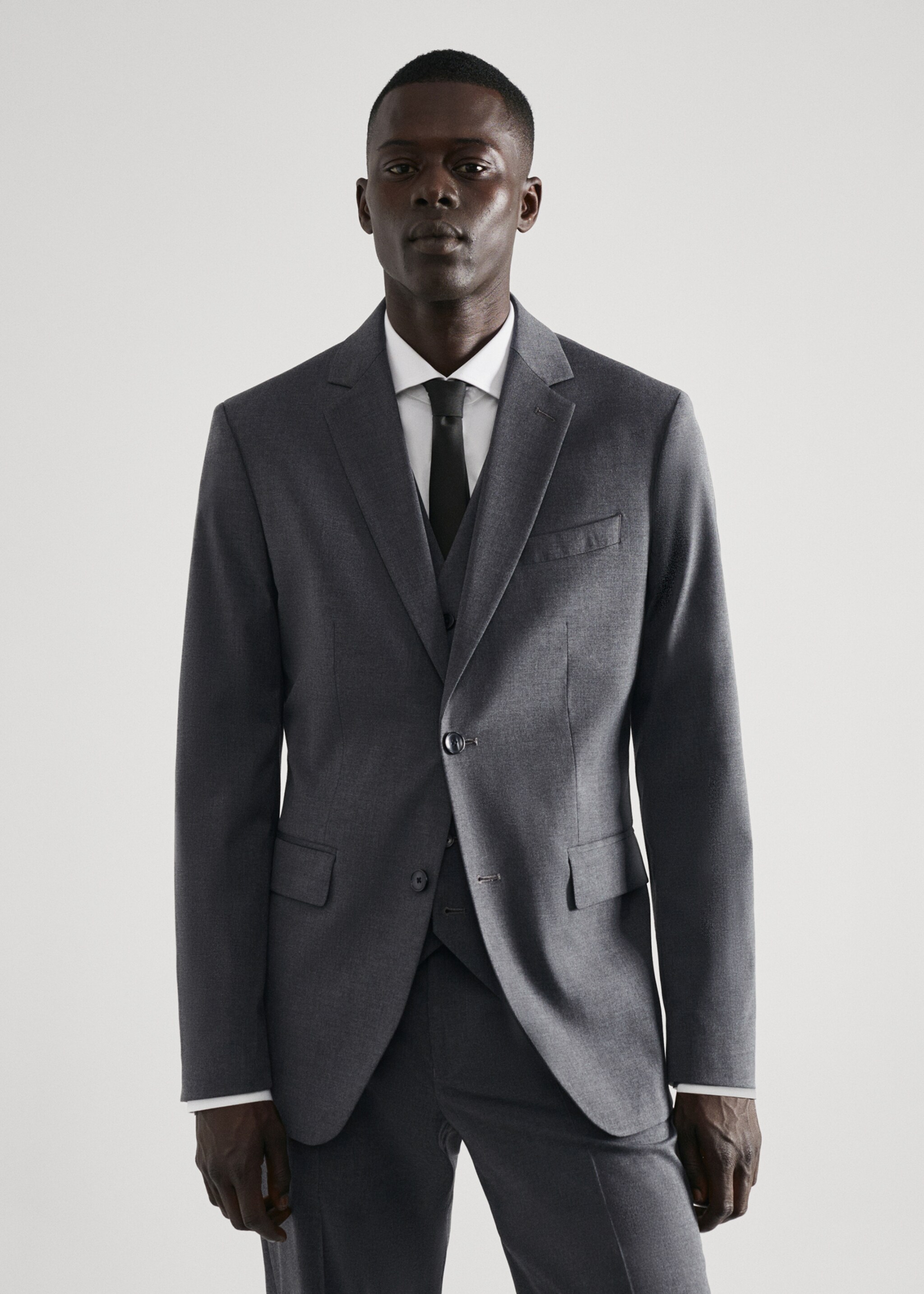 Americana traje slim fit tejido comfort stretch - Plano medio