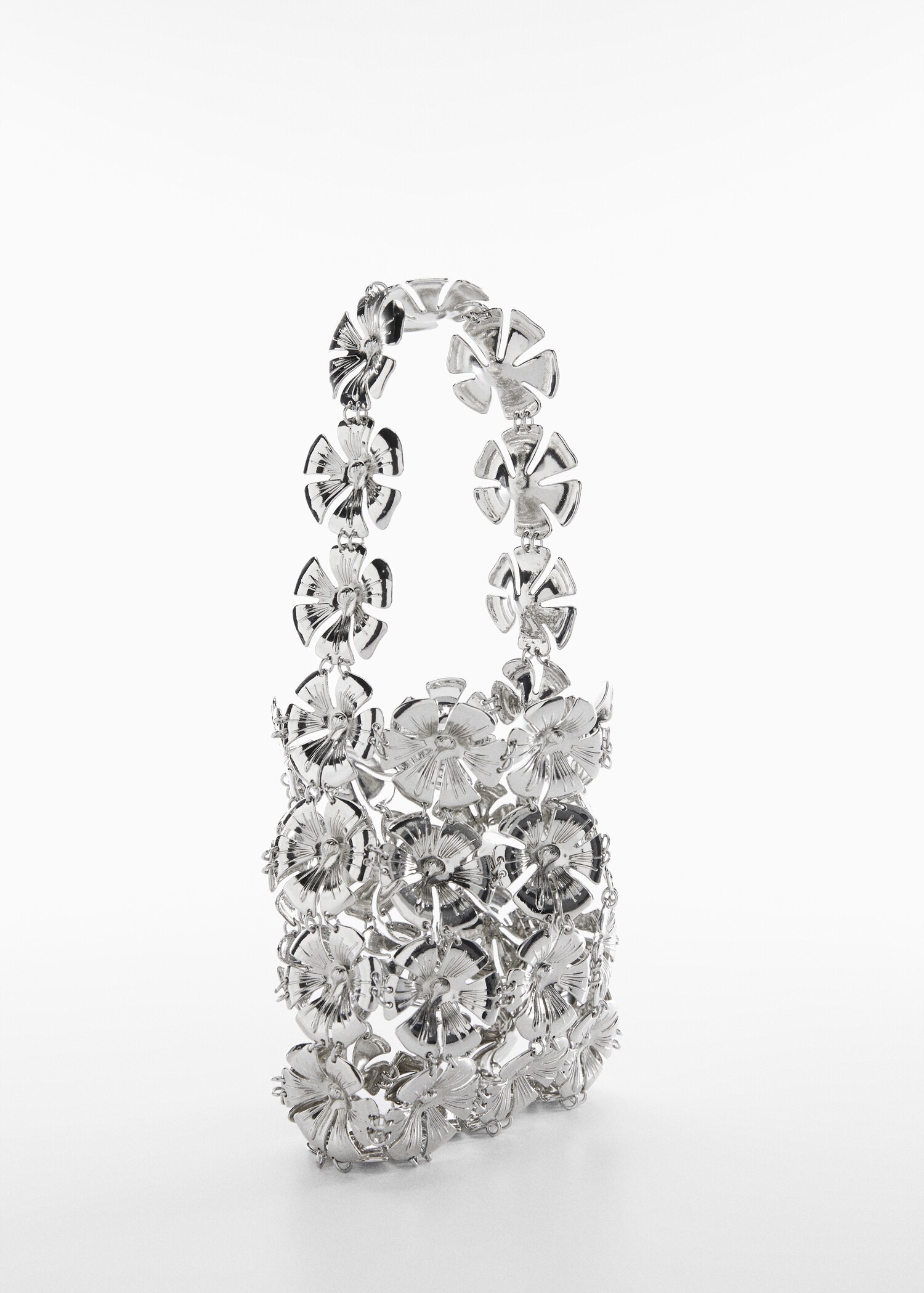 Bag with metallic flower detail - Medium plane