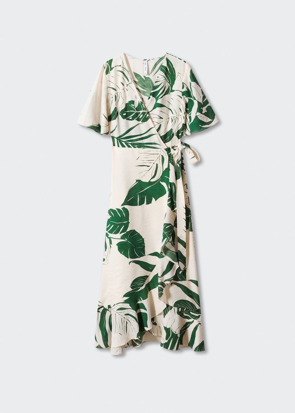 Printed wrap dress with ruffle Women MANGO OUTLET USA