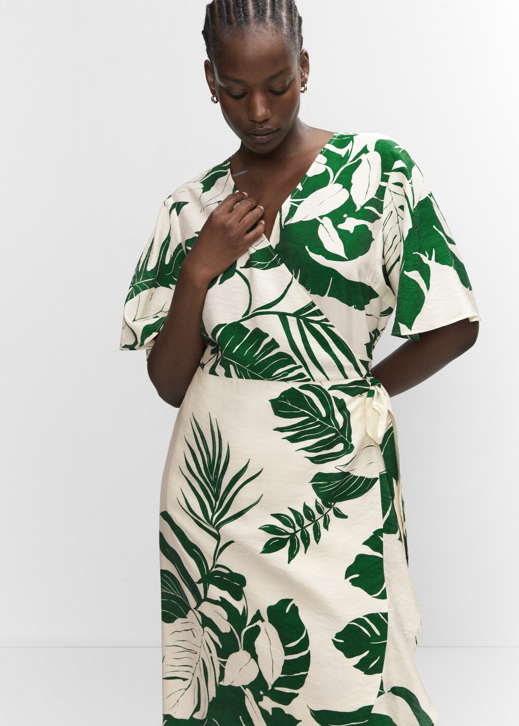 Robe portefeuille imprimee volant Femme MANGO OUTLET France metropolitaine