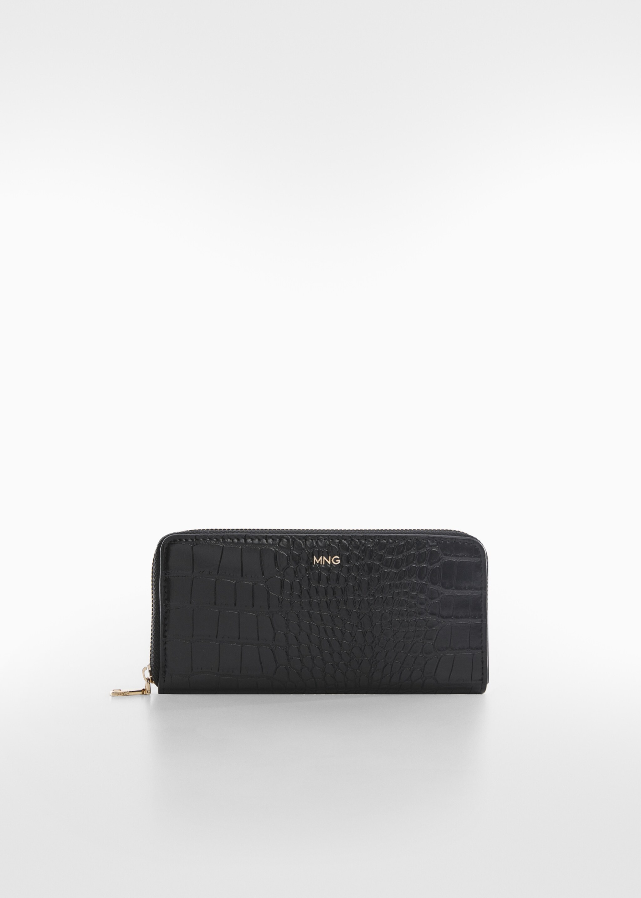 Crocodile wallet with logo - Article without model, Black. Ref: 57030252-00.