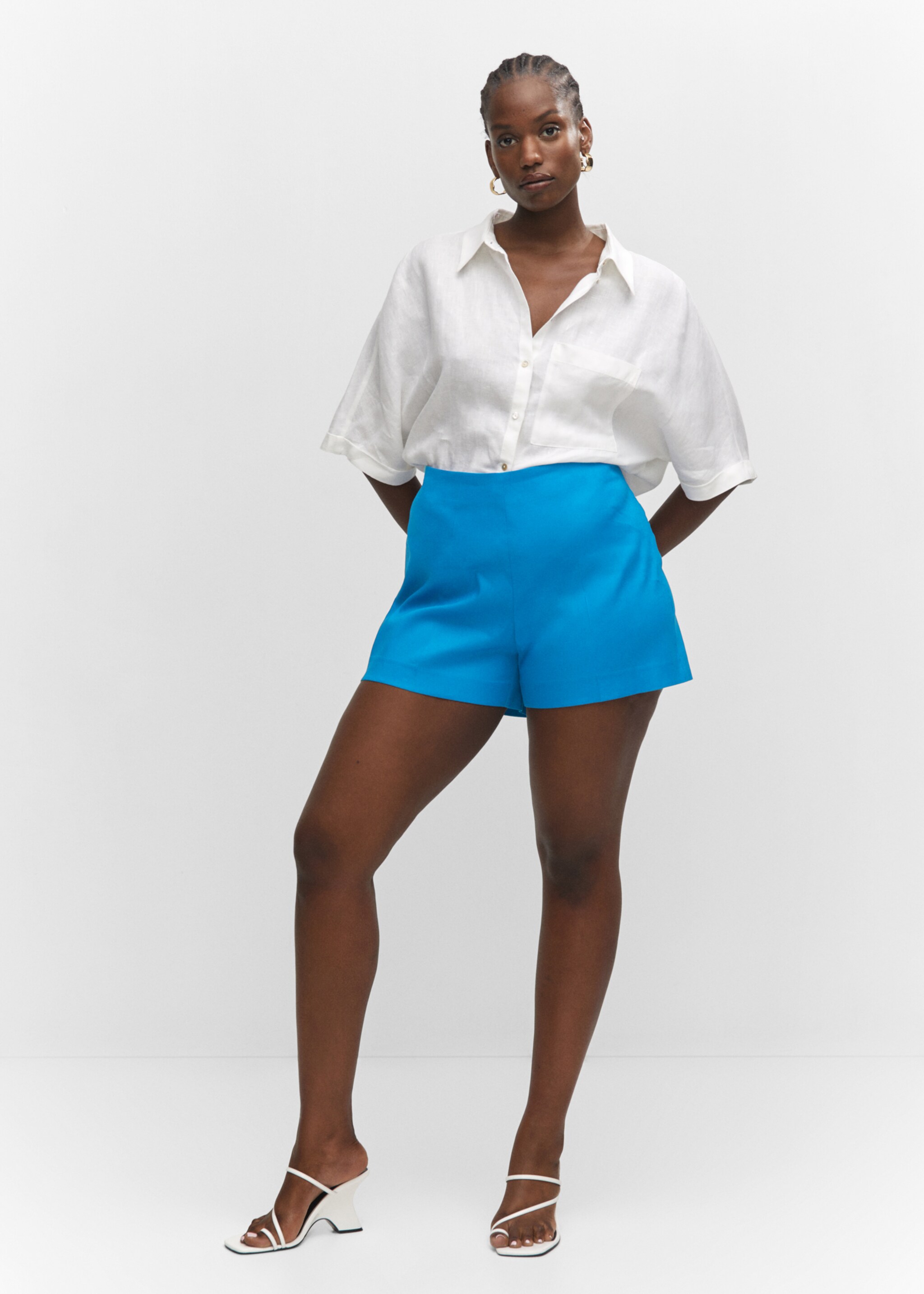 Linneshorts hög midja - Detaljer om artikeln 3
