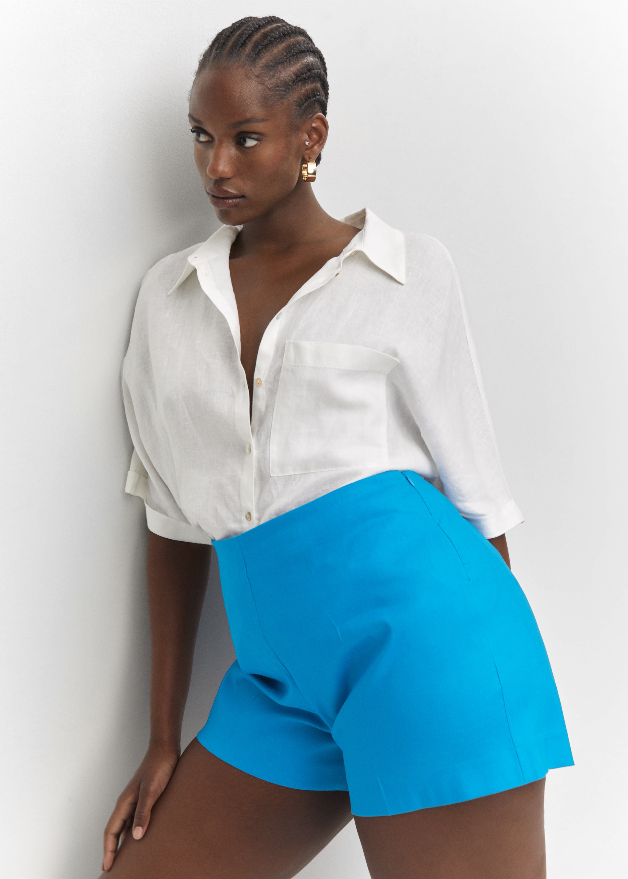 Lino Mujer Mango Outlet Mango Pantalones Lino Lino Pantalon Vinilo