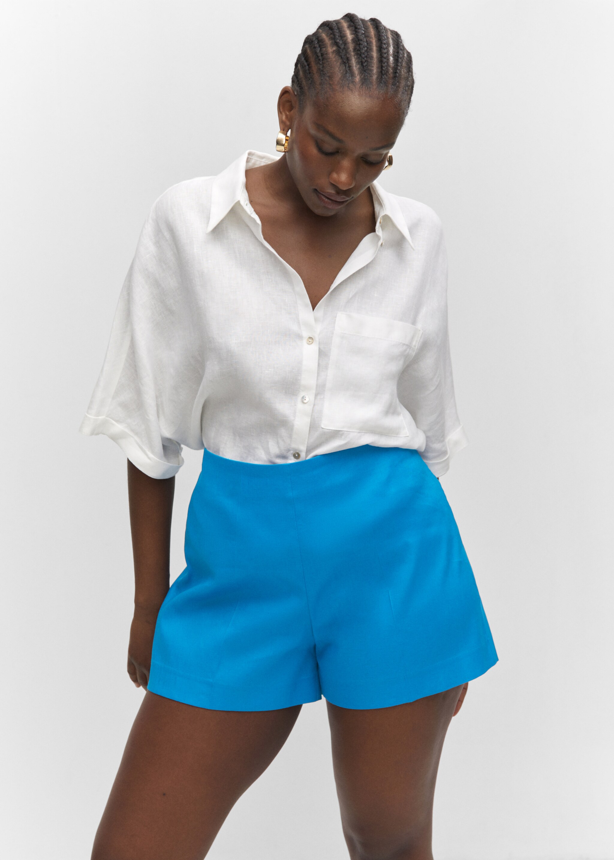 Linneshorts hög midja - Detaljer om artikeln 5