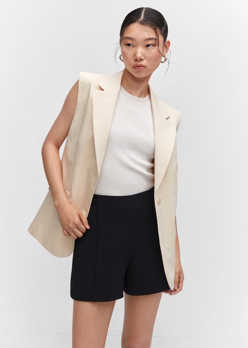 Long vest with pockets - Woman | MANGO OUTLET USA