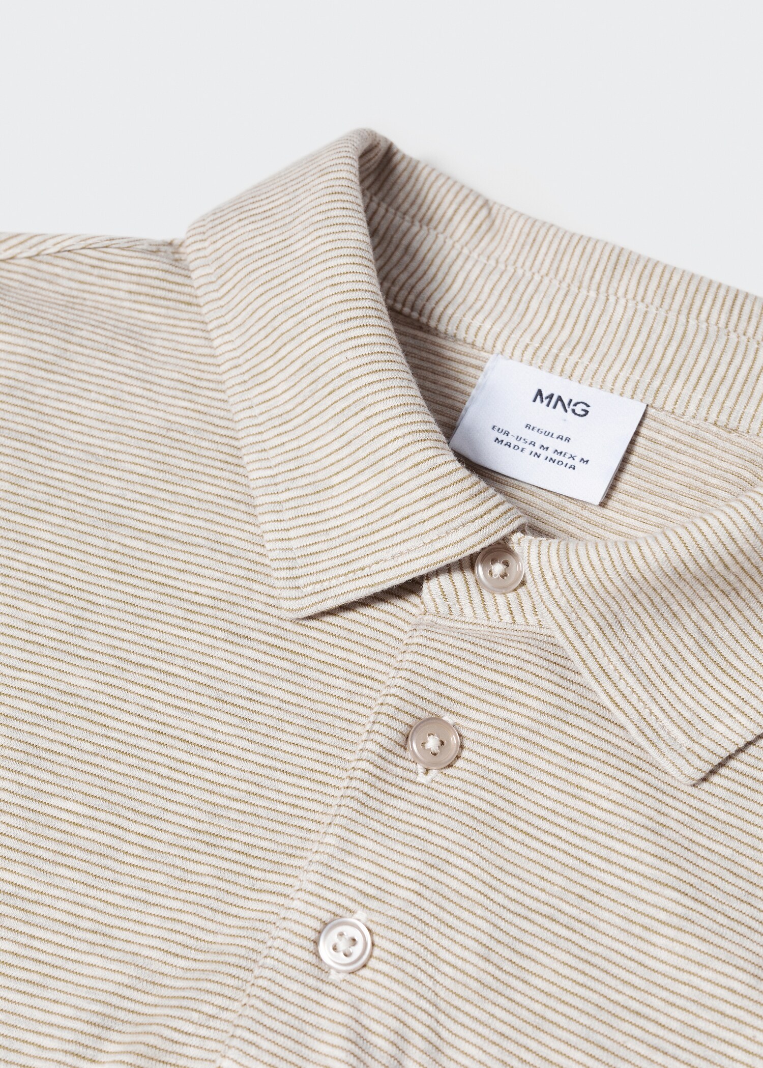 Poloshirt aus 100 % Baumwolle mit Streifenstruktur - Detail des Artikels 8