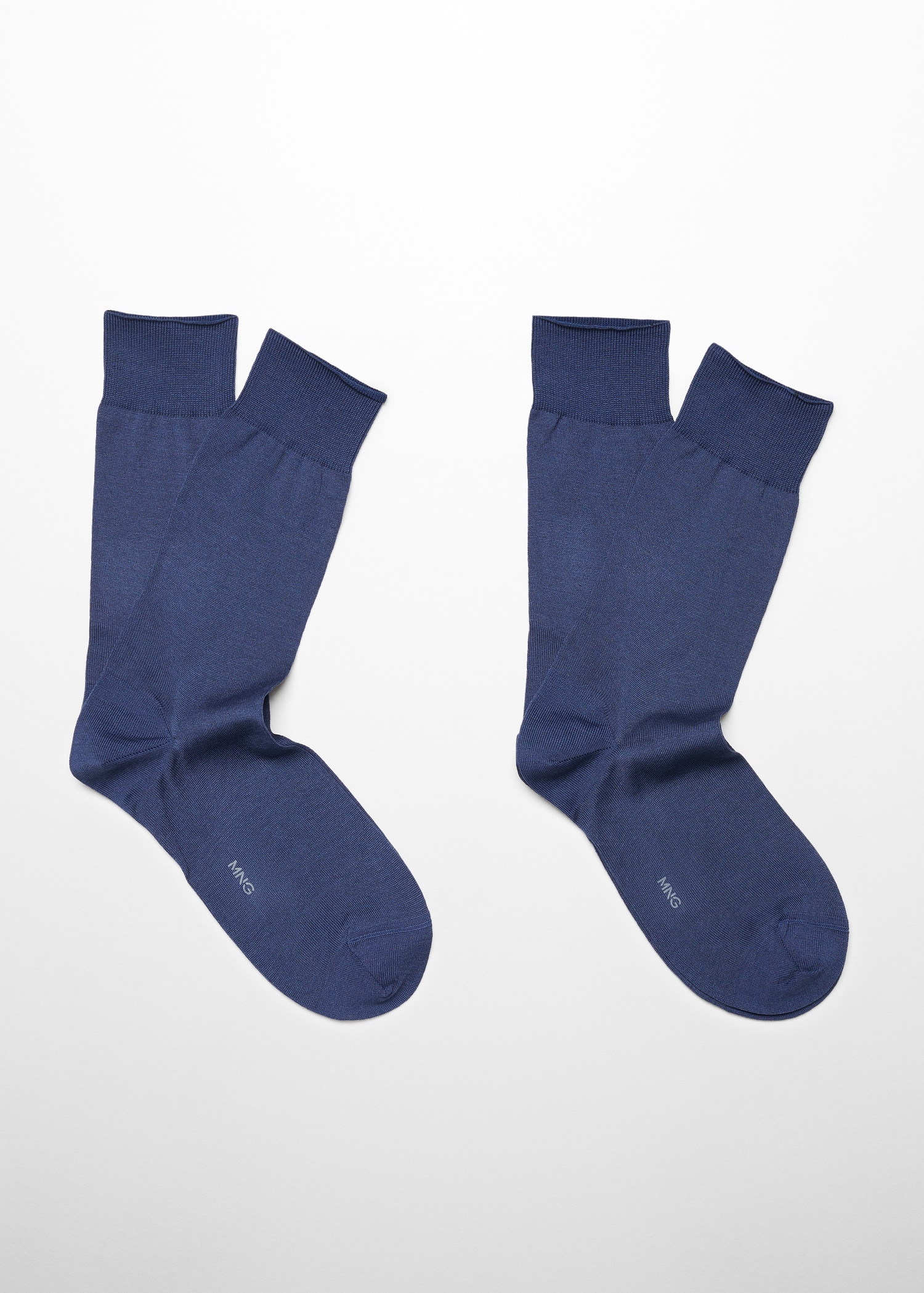 Pack of 2 100% plain cotton socks - Men | MANGO OUTLET United Kingdom