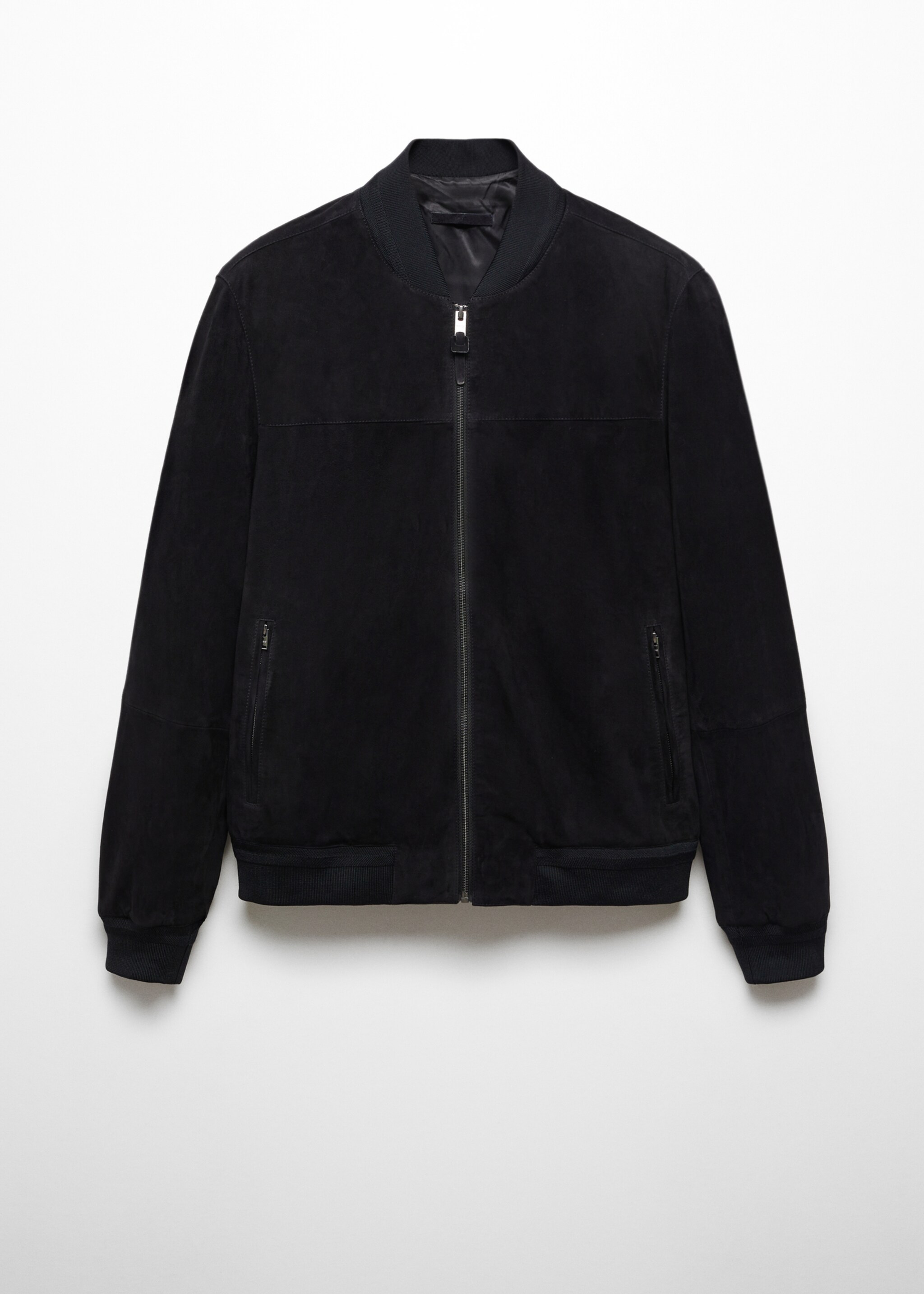 Leather bomber jacket - Article without model, Indigo Blue. Ref: 57032505-00.
