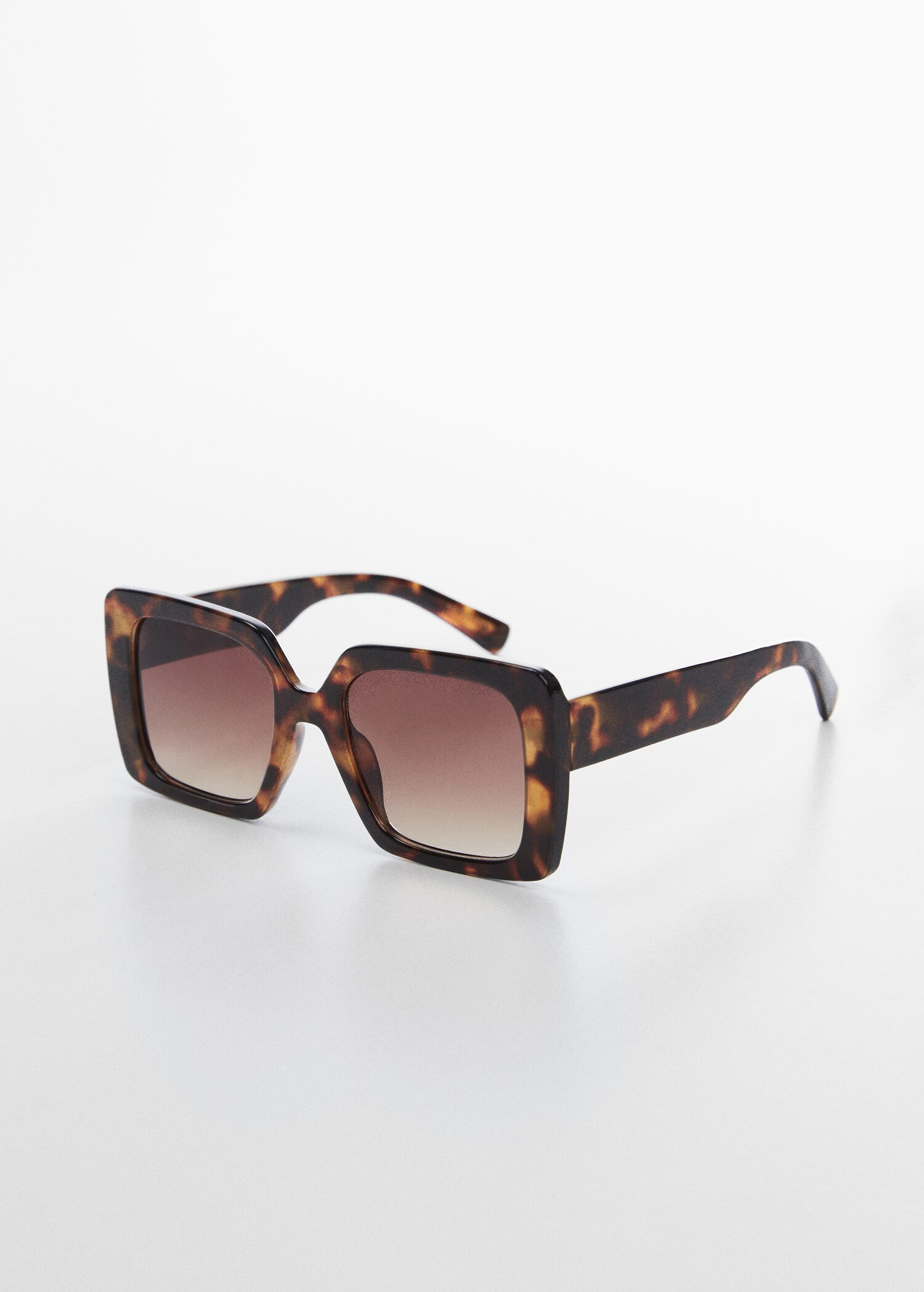 Lunettes de soleil carrées écaille - Plan moyen