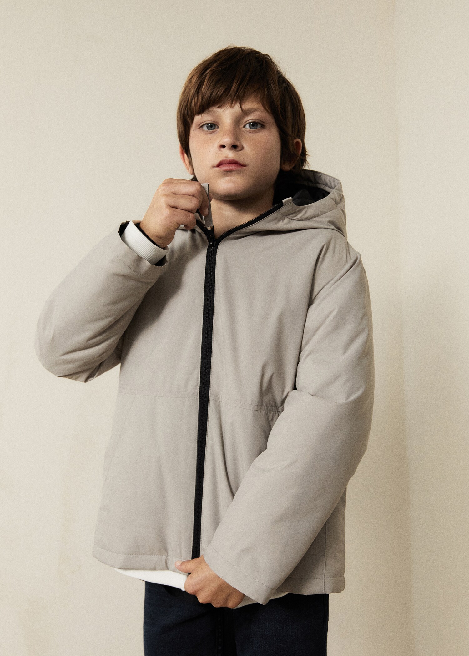 Hood quilted coat - Details of the article 5
