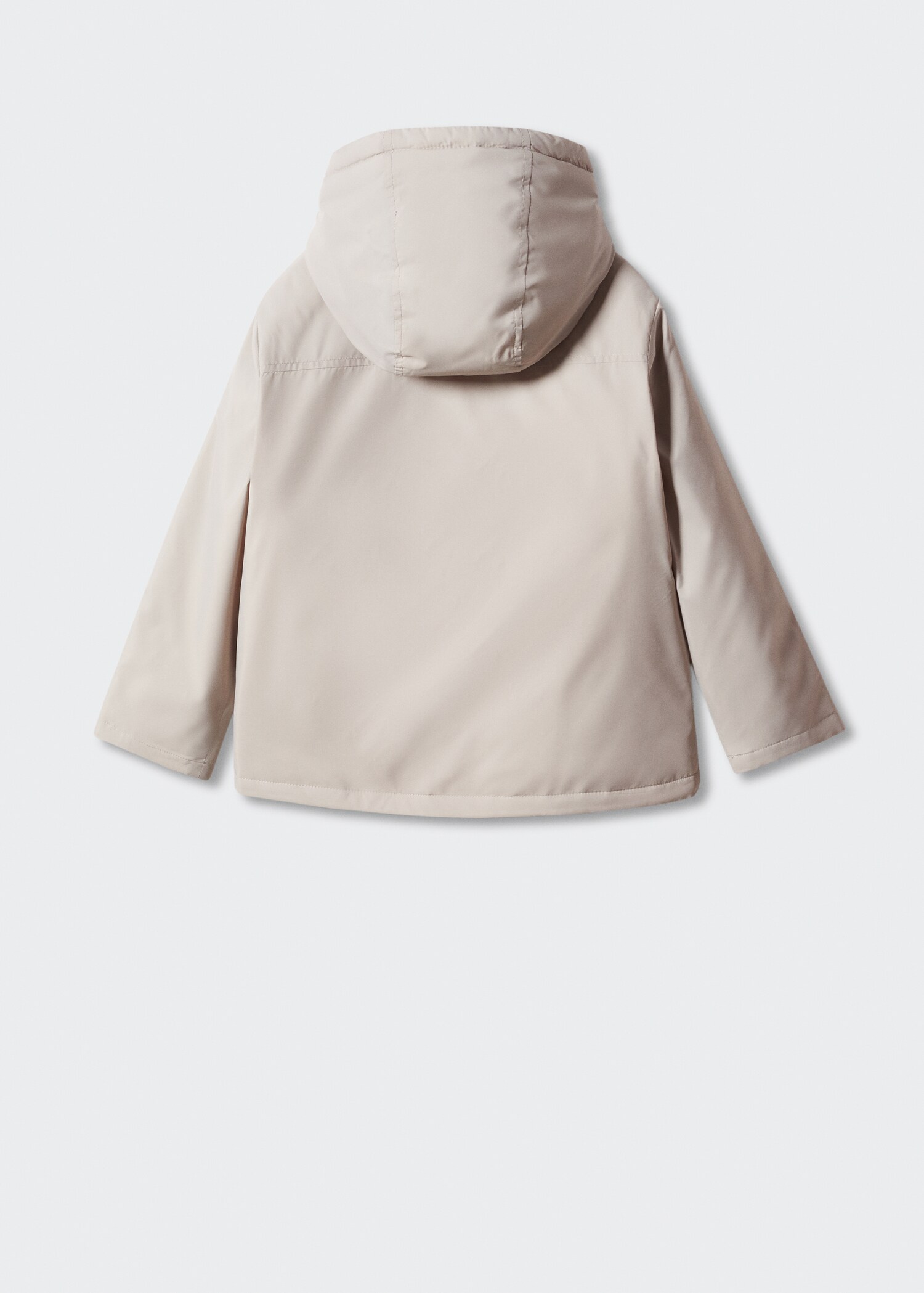 Hood quilted coat - Reverse of the article