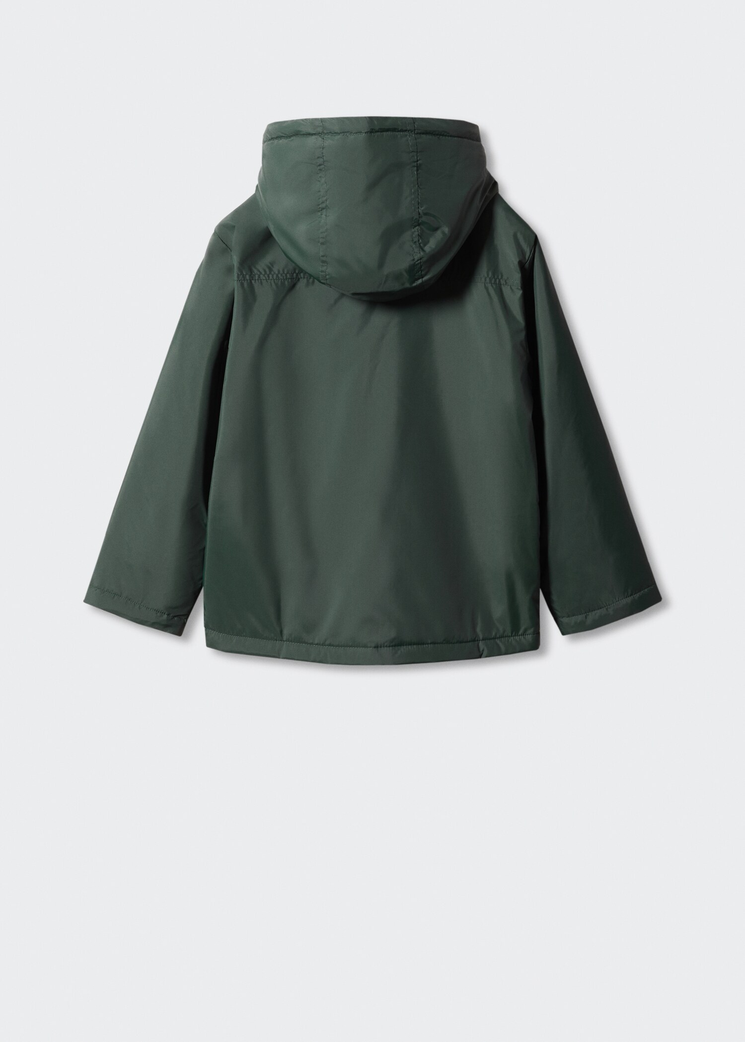 Hood quilted coat - Reverse of the article