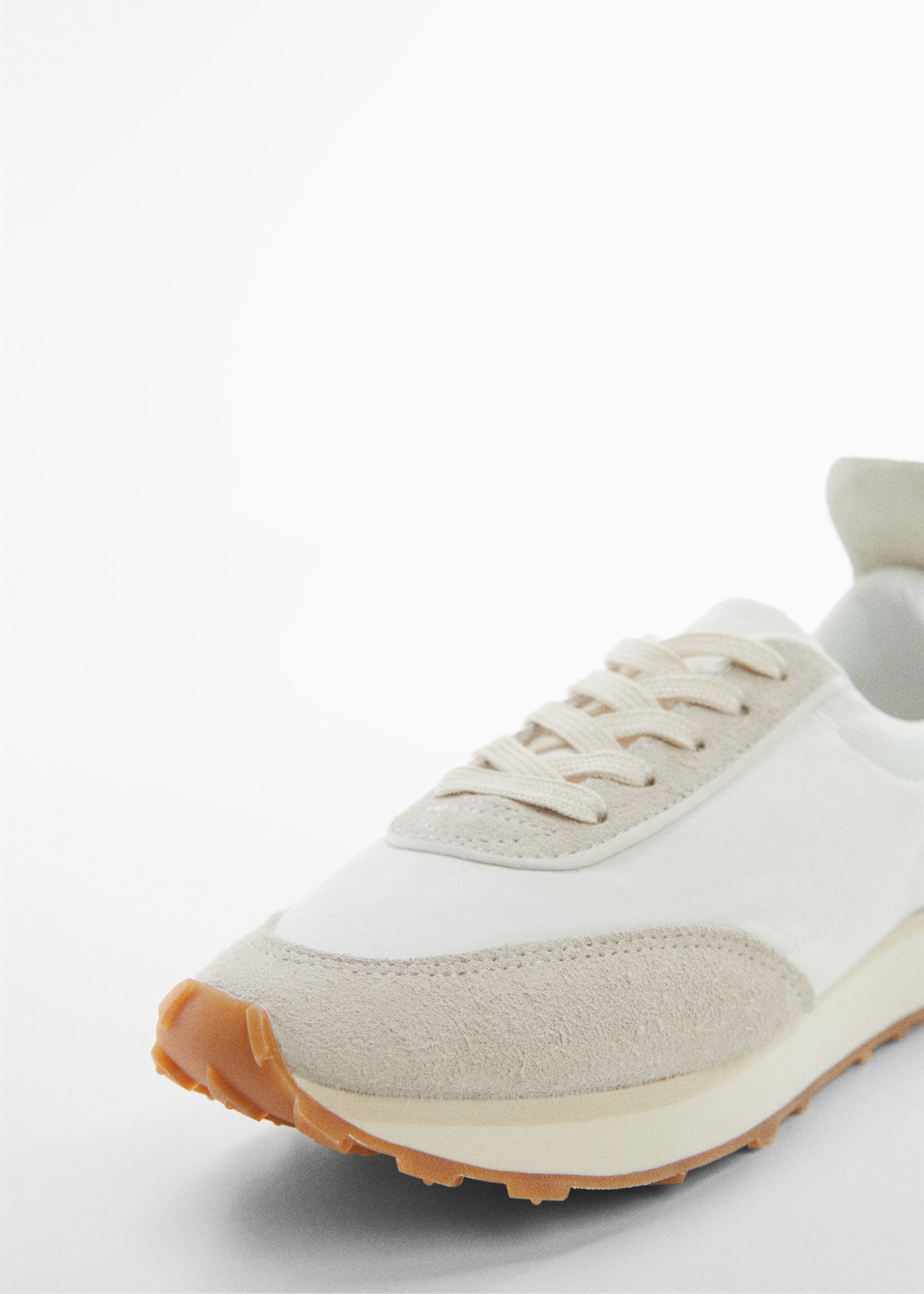 Contrast panel sneakers - Details of the article 1, White. Ref: 57032878-00.