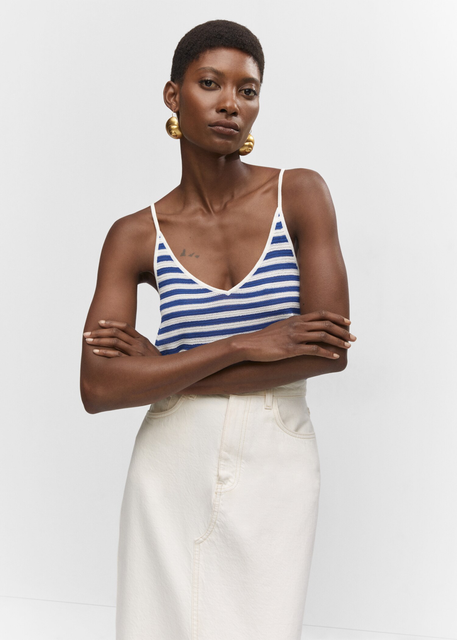 Striped knit top - Medium plane