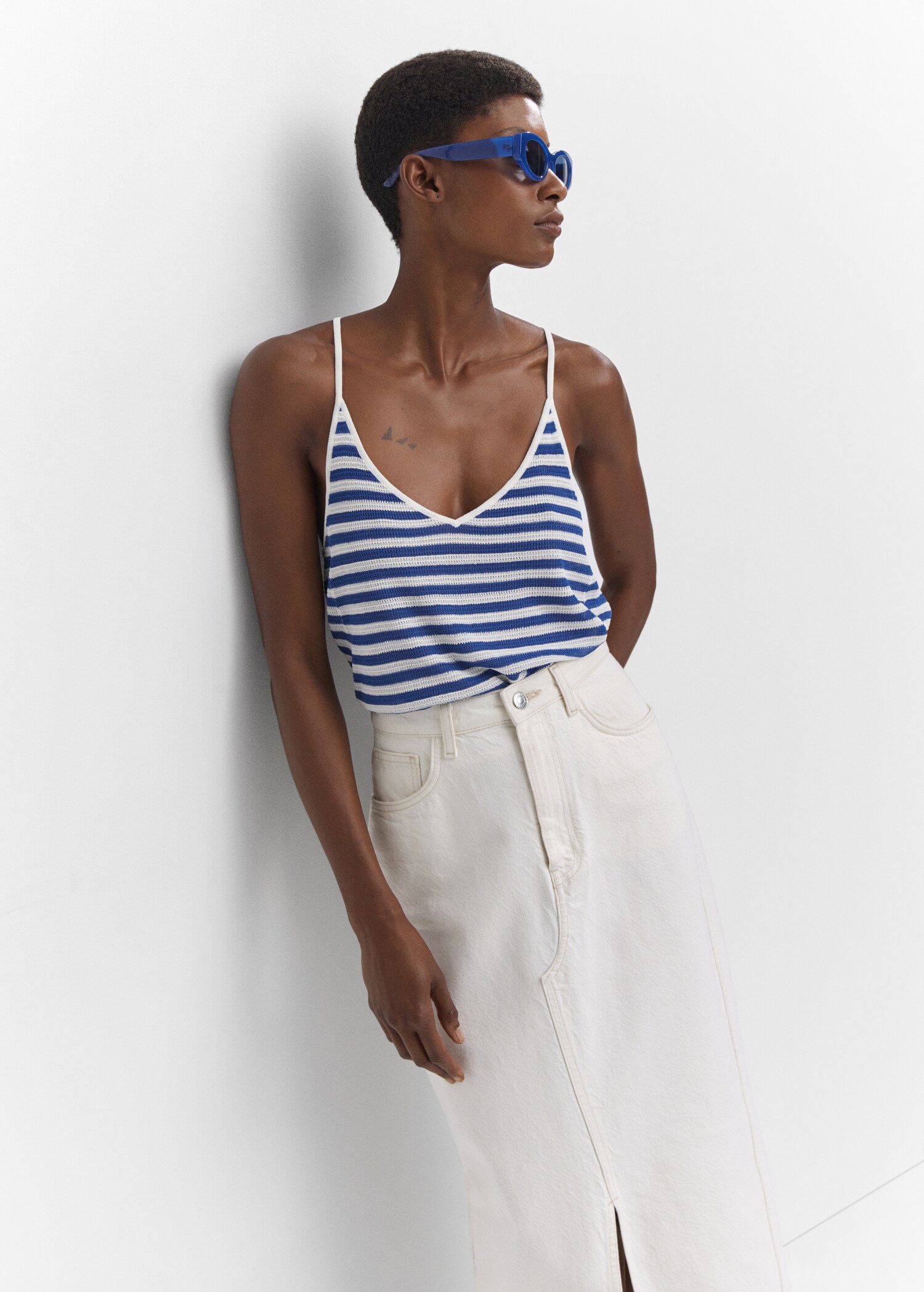 Striped knit top - Details of the article 2