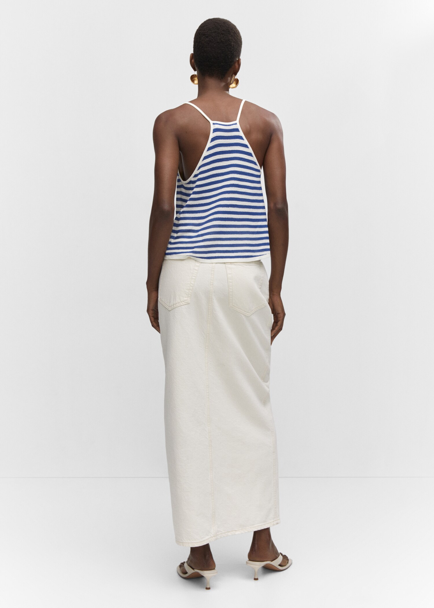 Striped knit top - Reverse of the article