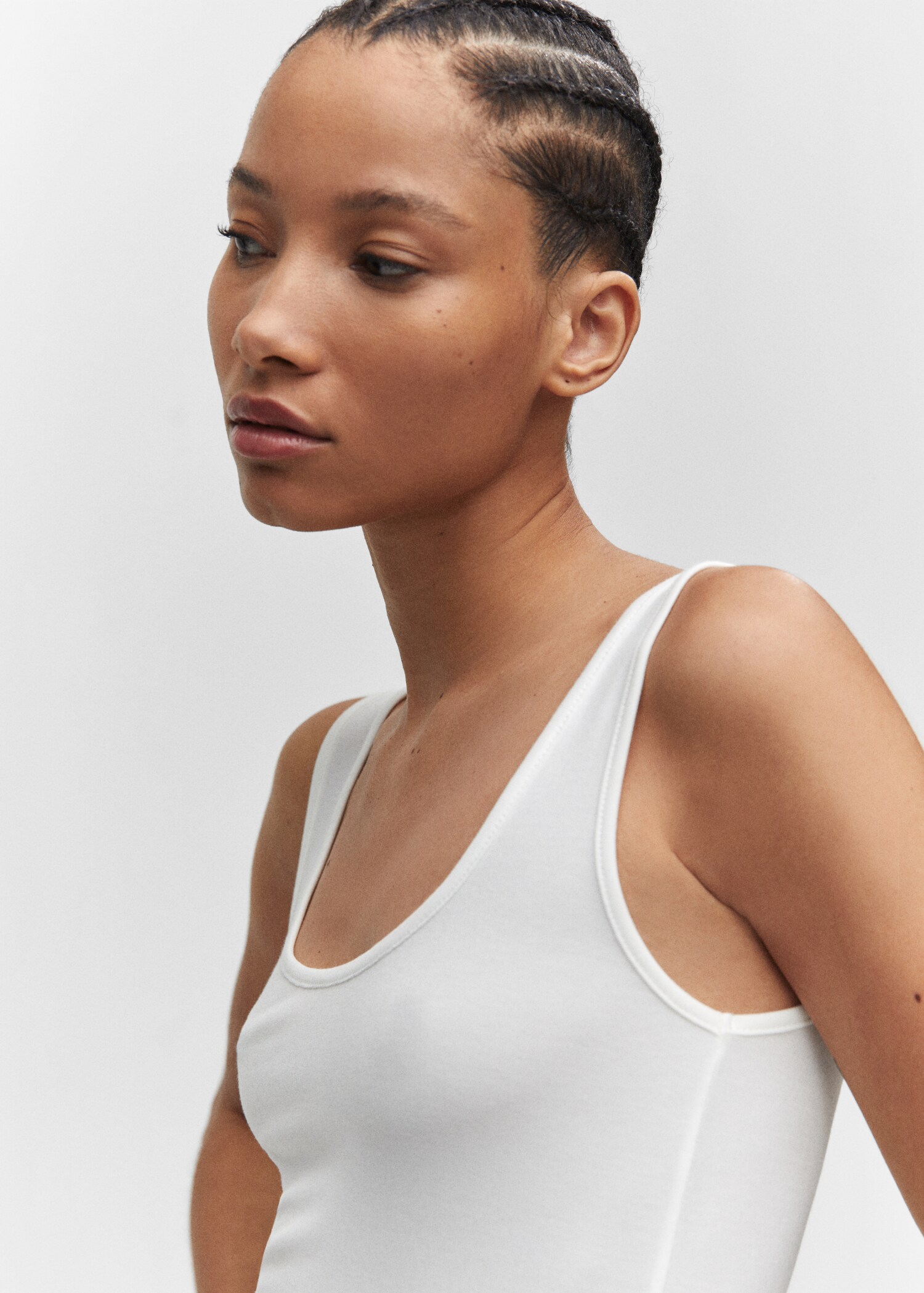 Cotton shirt with stud detail - Details of the article 1