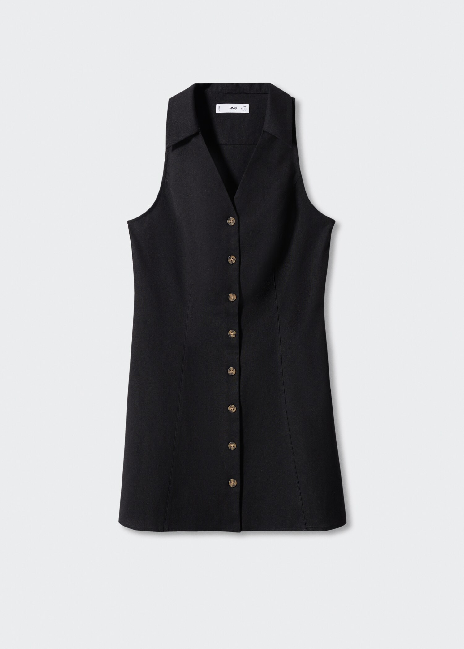 Ramie dress with buttons - Article without model