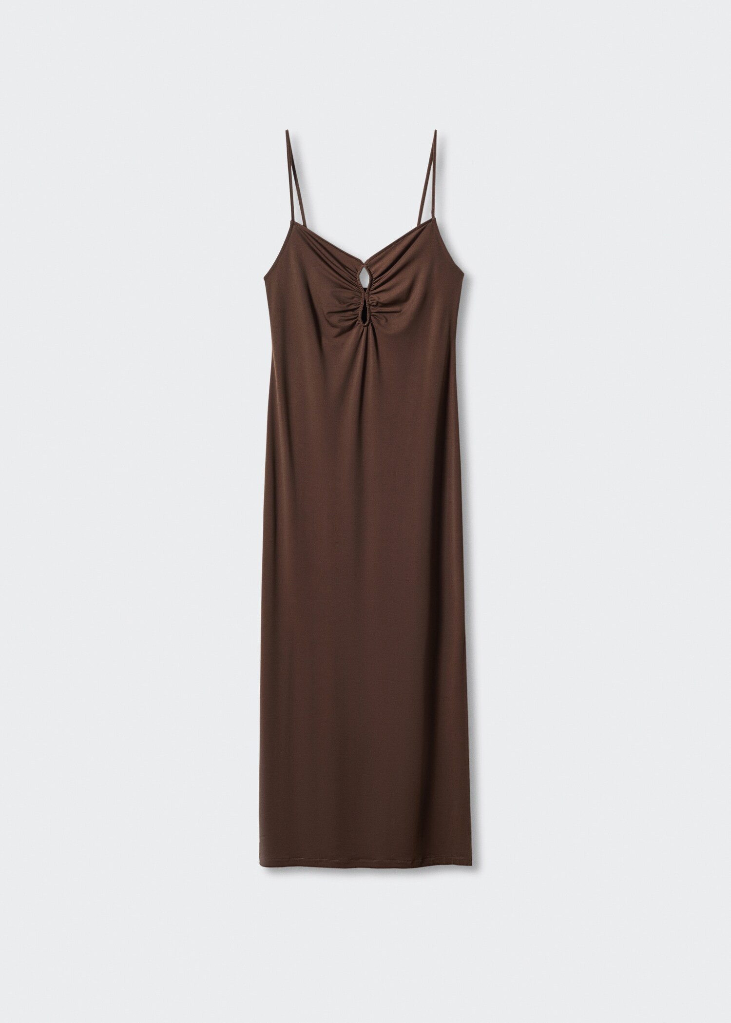 Dress with pleated details and opening - Article without model