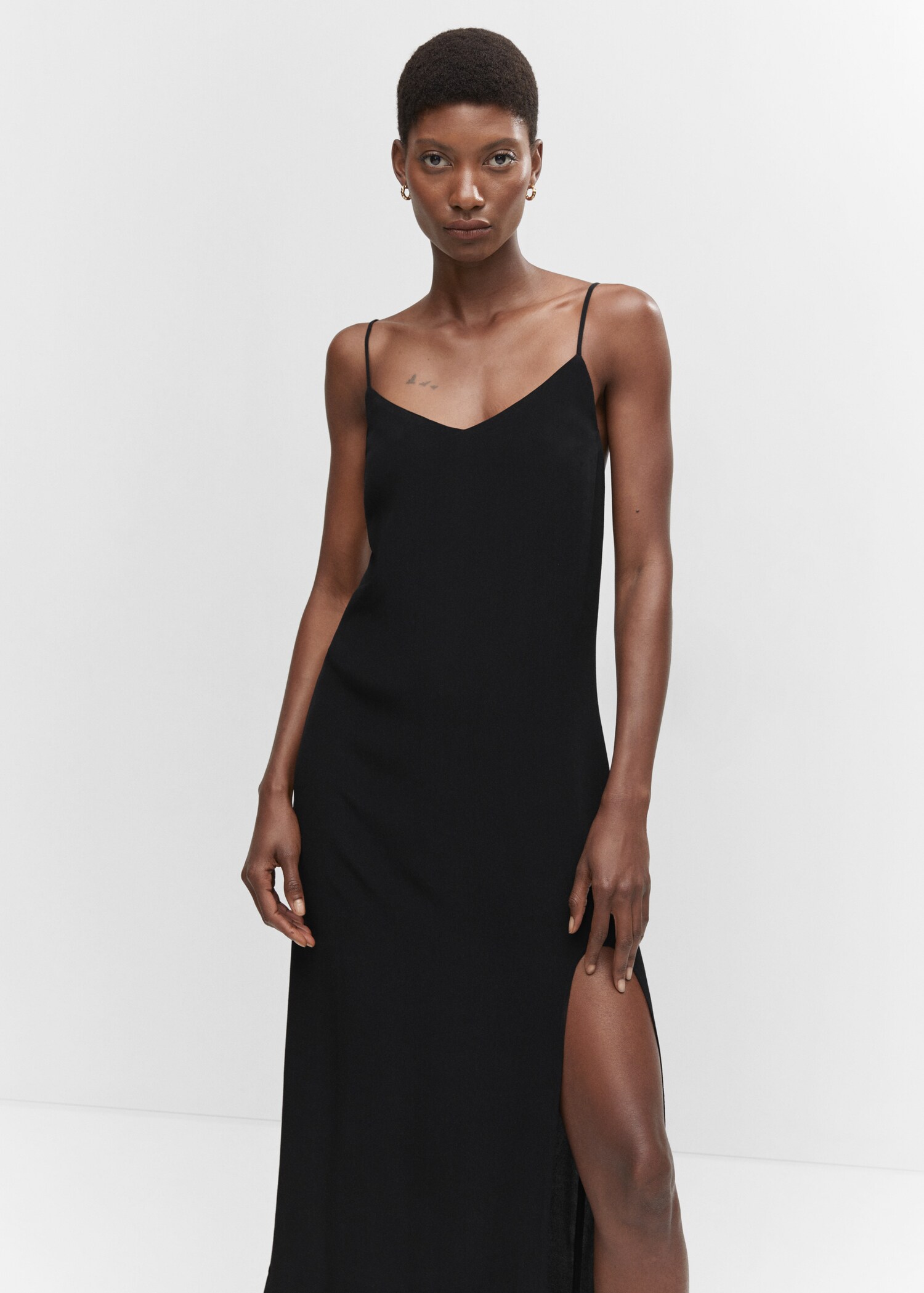 Slit long dress - Medium plane