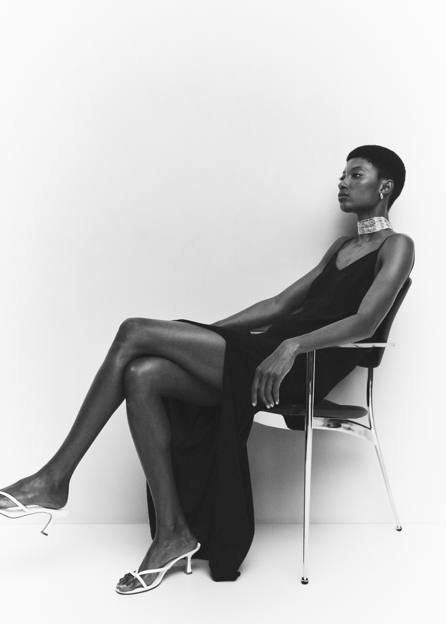 Slit long dress - Details of the article 2