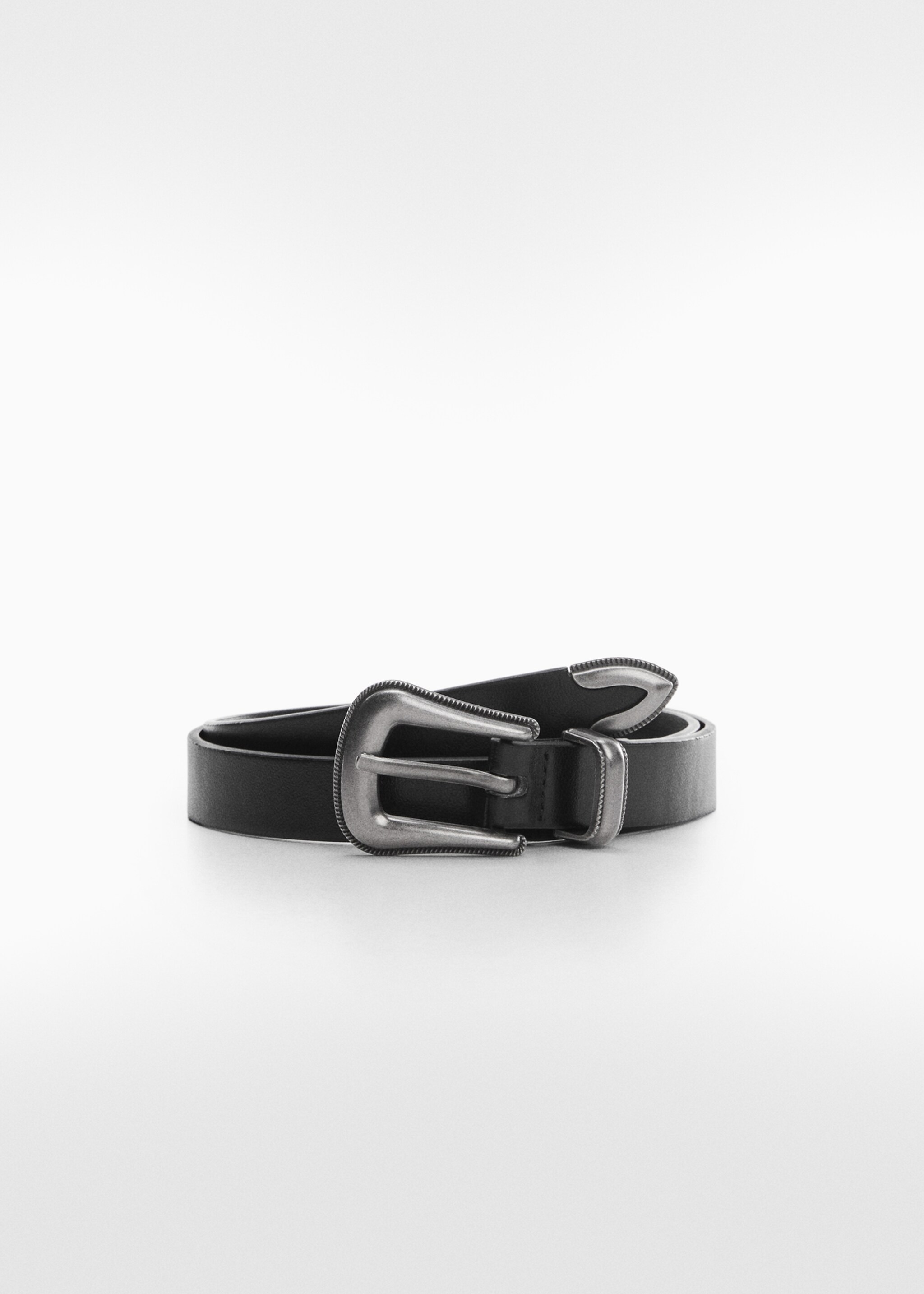 Metal buckle belt - Article without model, Black. Ref: 57032897-00.