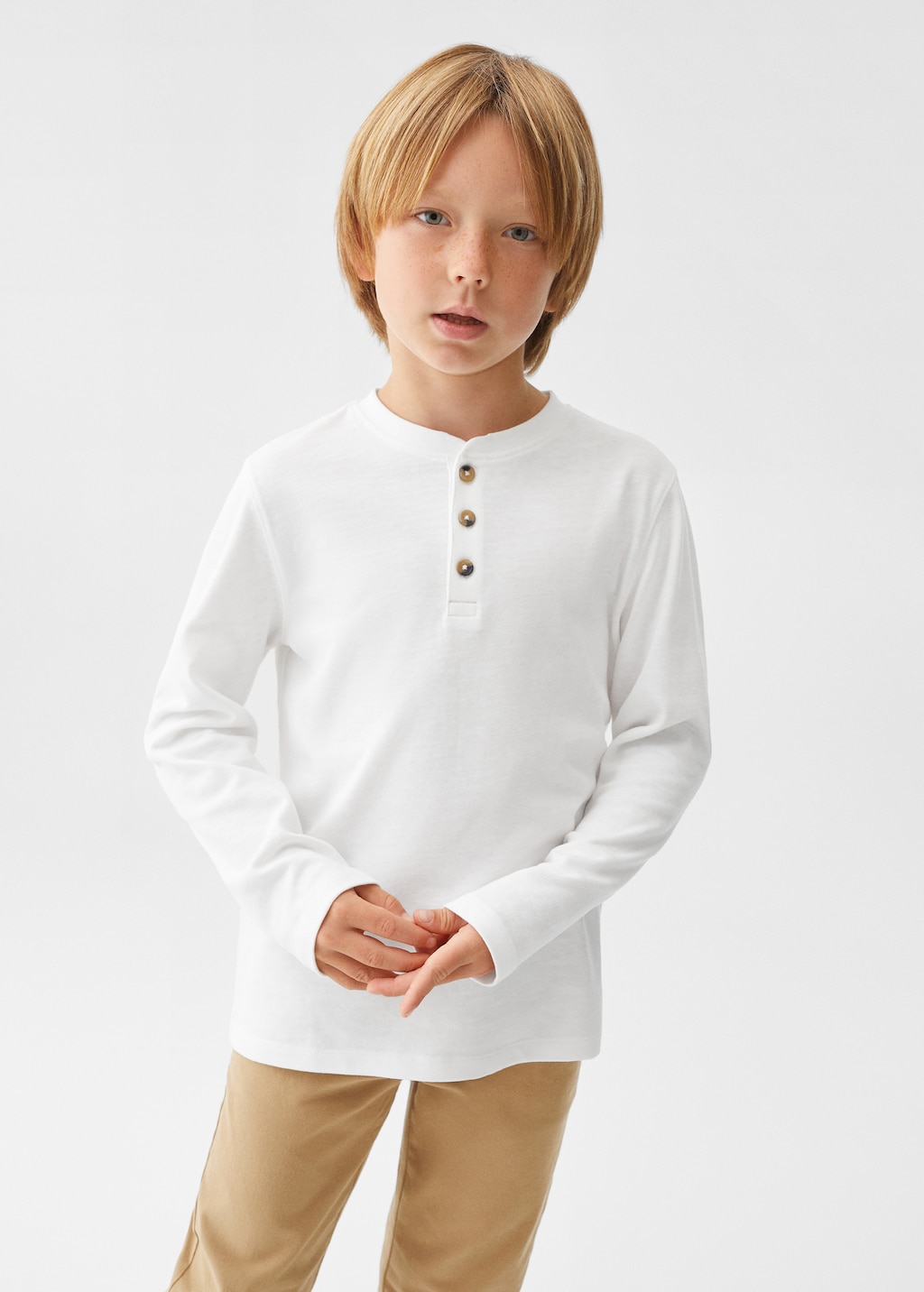 Maglietta Henley A Maniche Lunghe Per Bambini - Comoda, Casual E Alla Moda - Foto 6