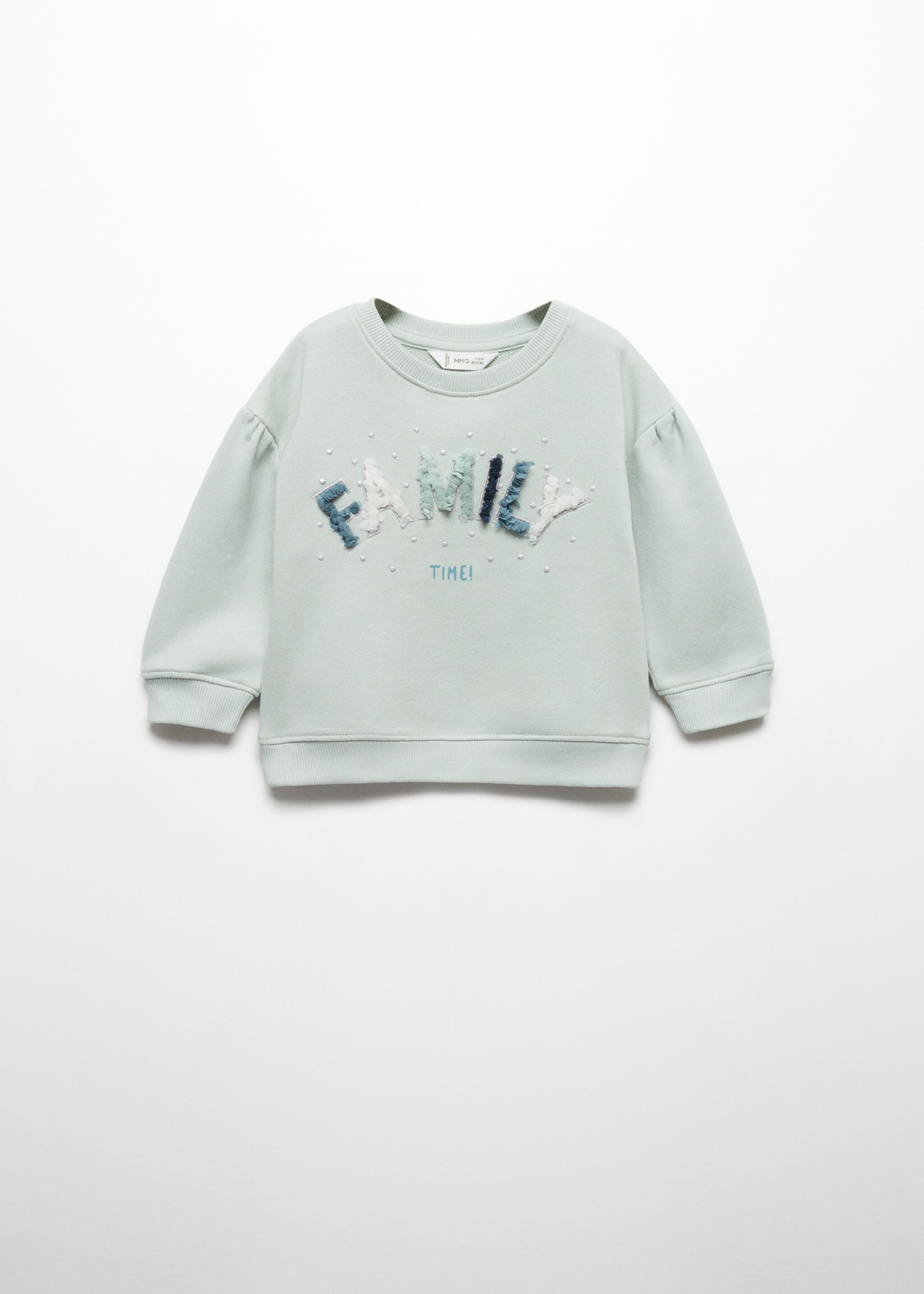 Cotton-blend message sweatshirt - Article without model
