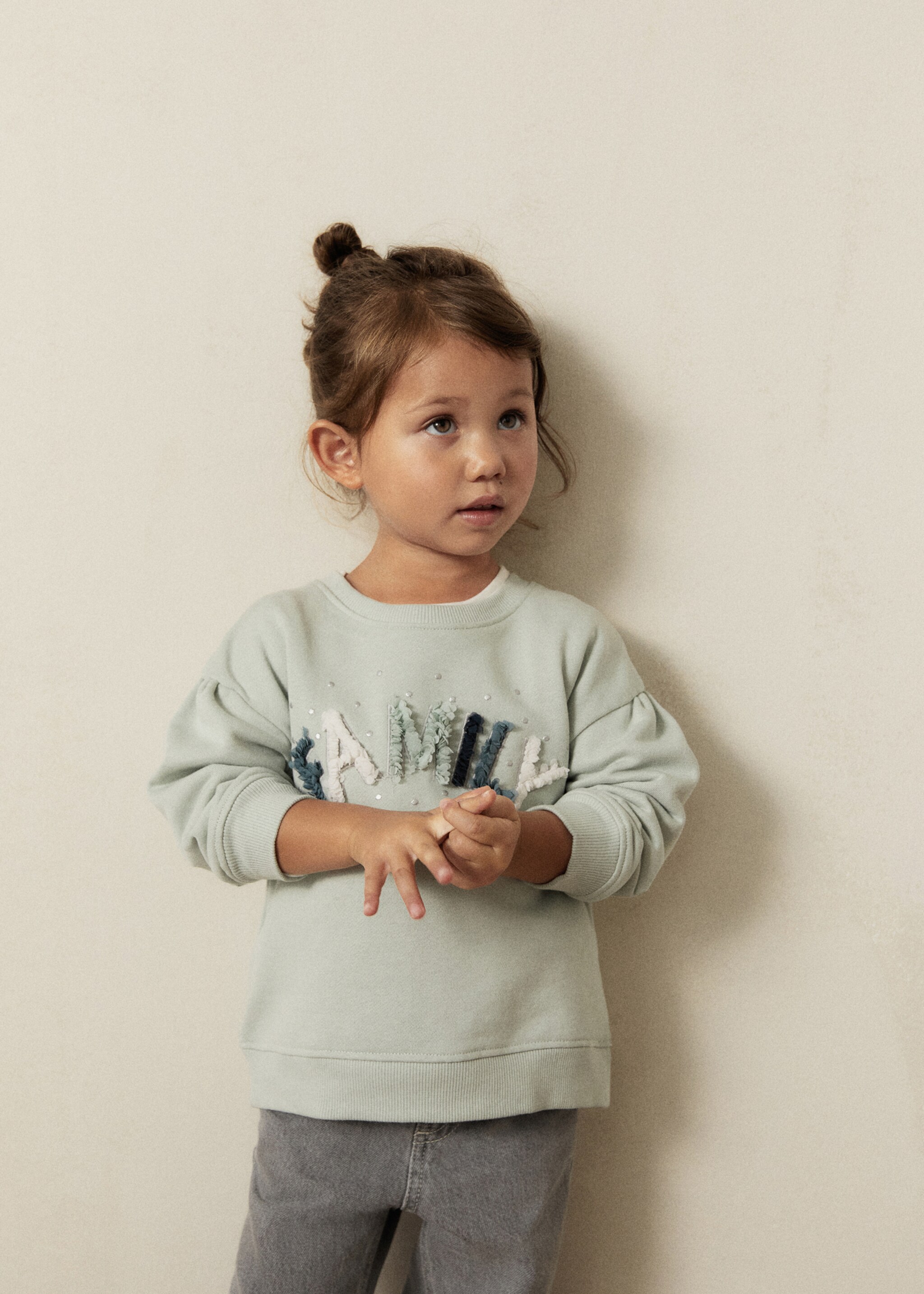 Cotton-blend message sweatshirt - Details of the article 5