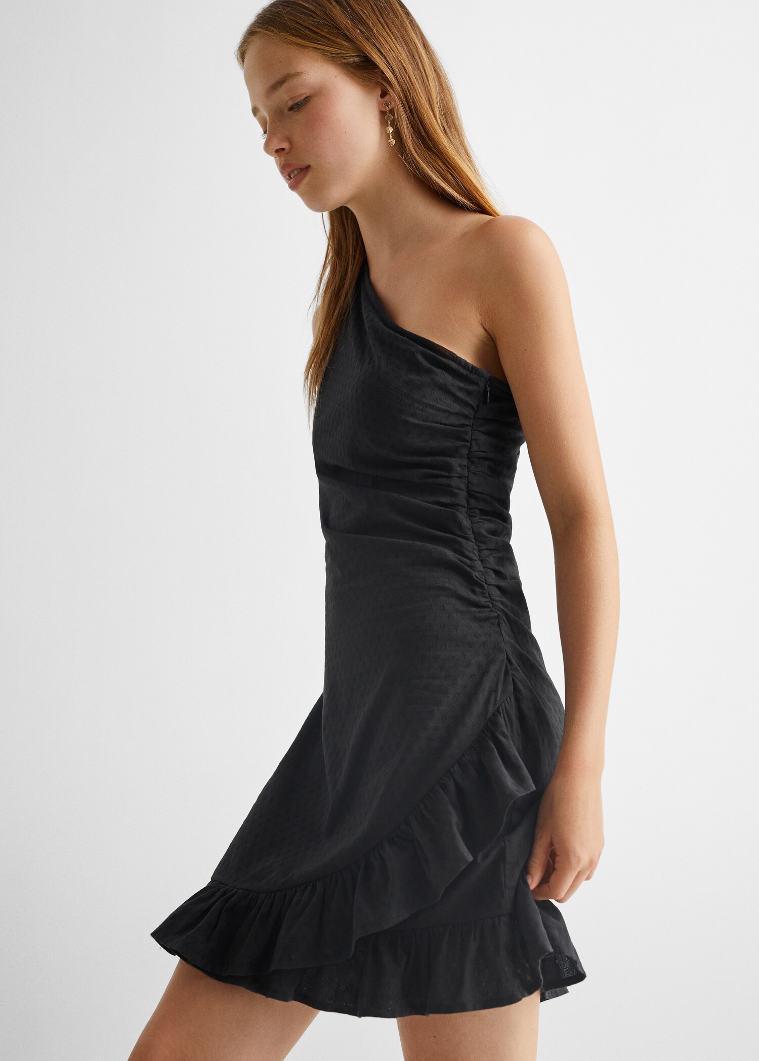 Asymmetric ruffled dress - Medium plane