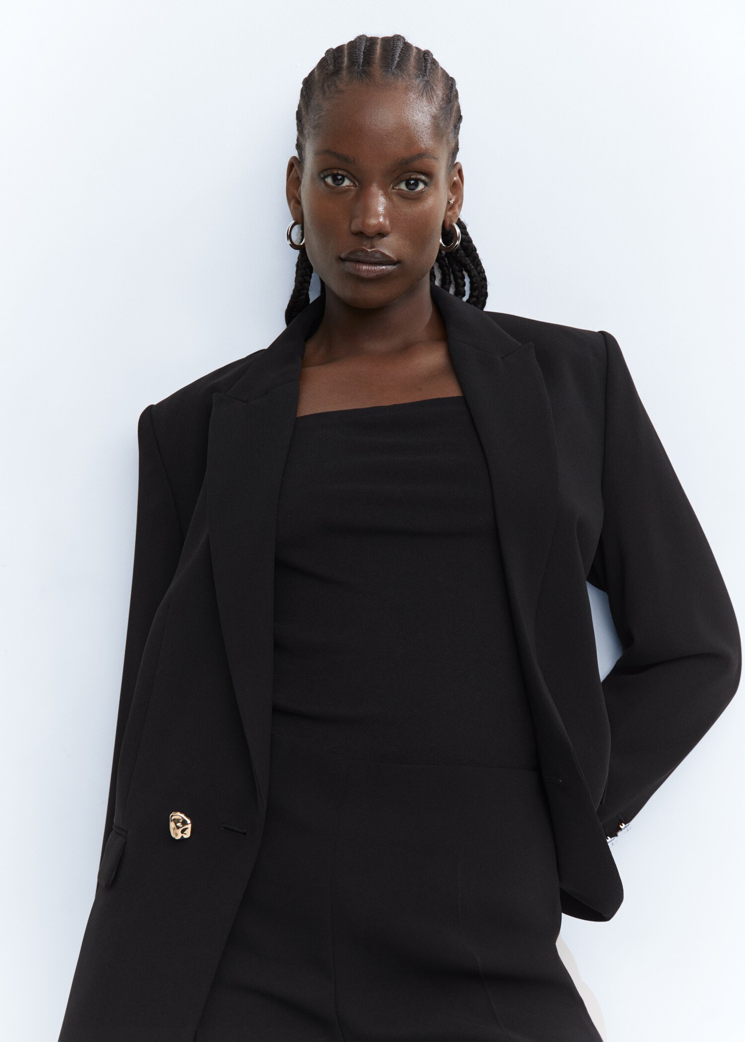 Jacket with jewel button - Details of the article 4