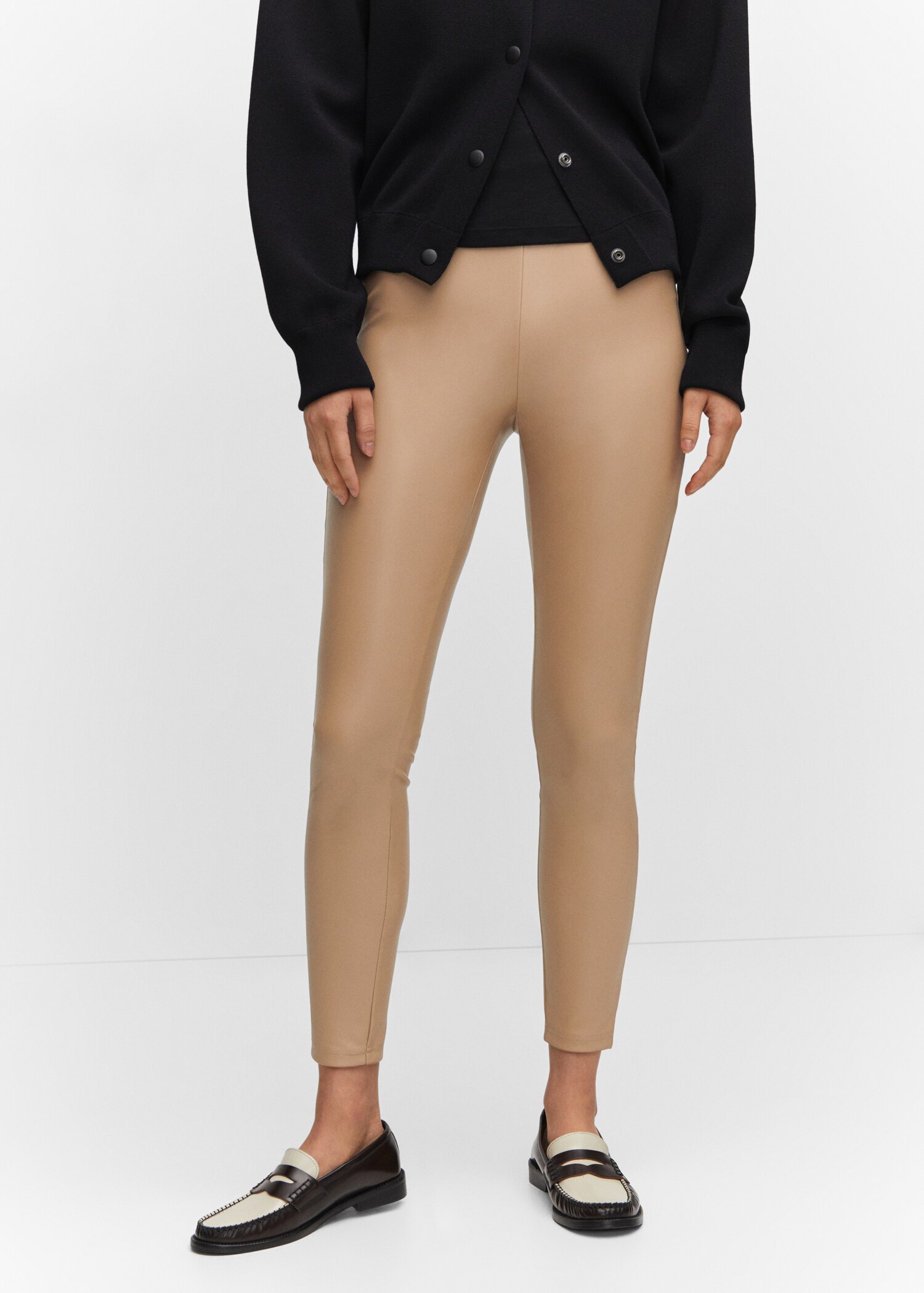 Leather-effect leggings - Medium plane